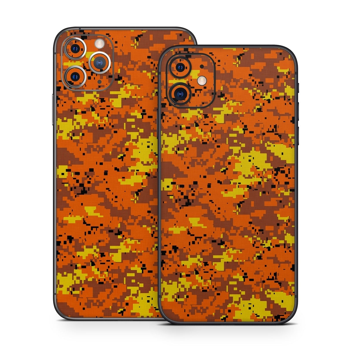 Digital Orange Camo - Apple iPhone 11 Skin