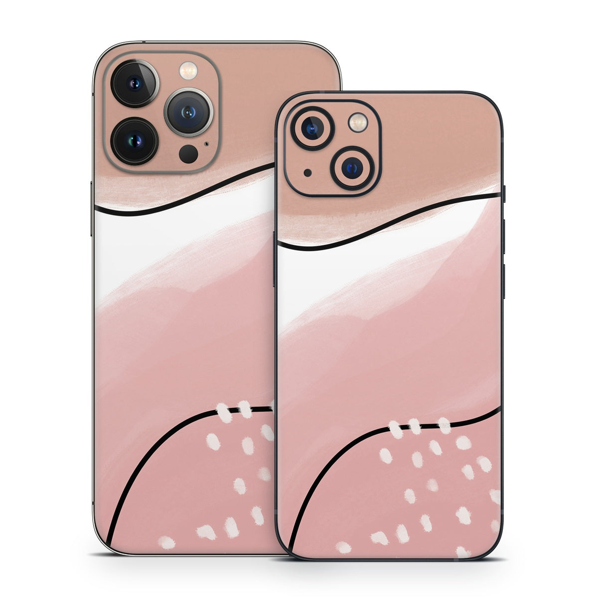 Abstract Pink and Brown - Apple iPhone 13 Skin