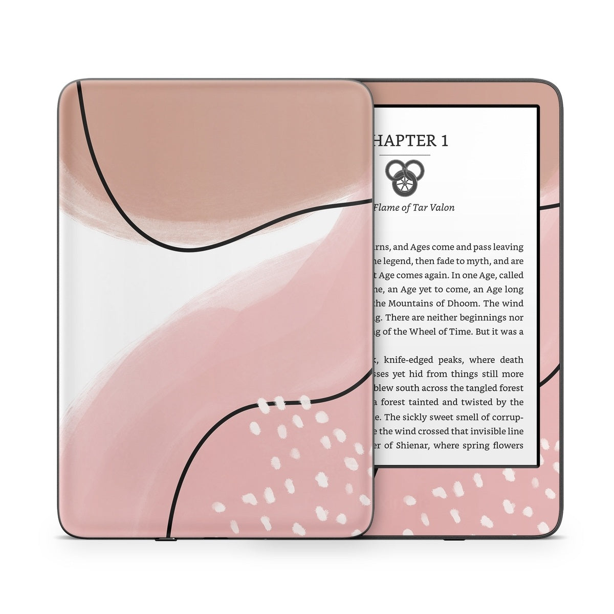 Abstract Pink and Brown - Amazon Kindle Skin