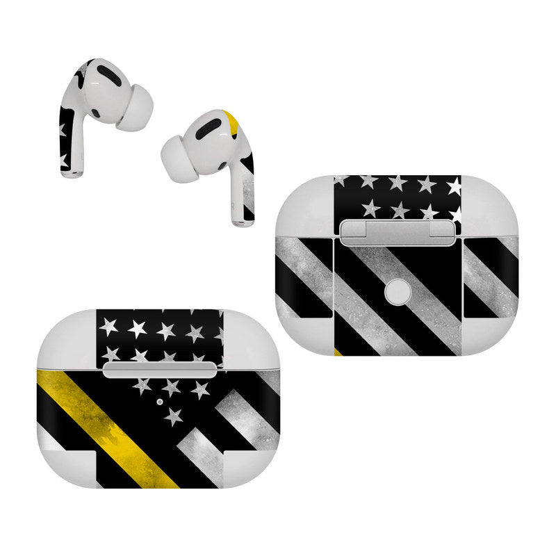 Thin Yellow Line Hero - Apple AirPods Pro Skin