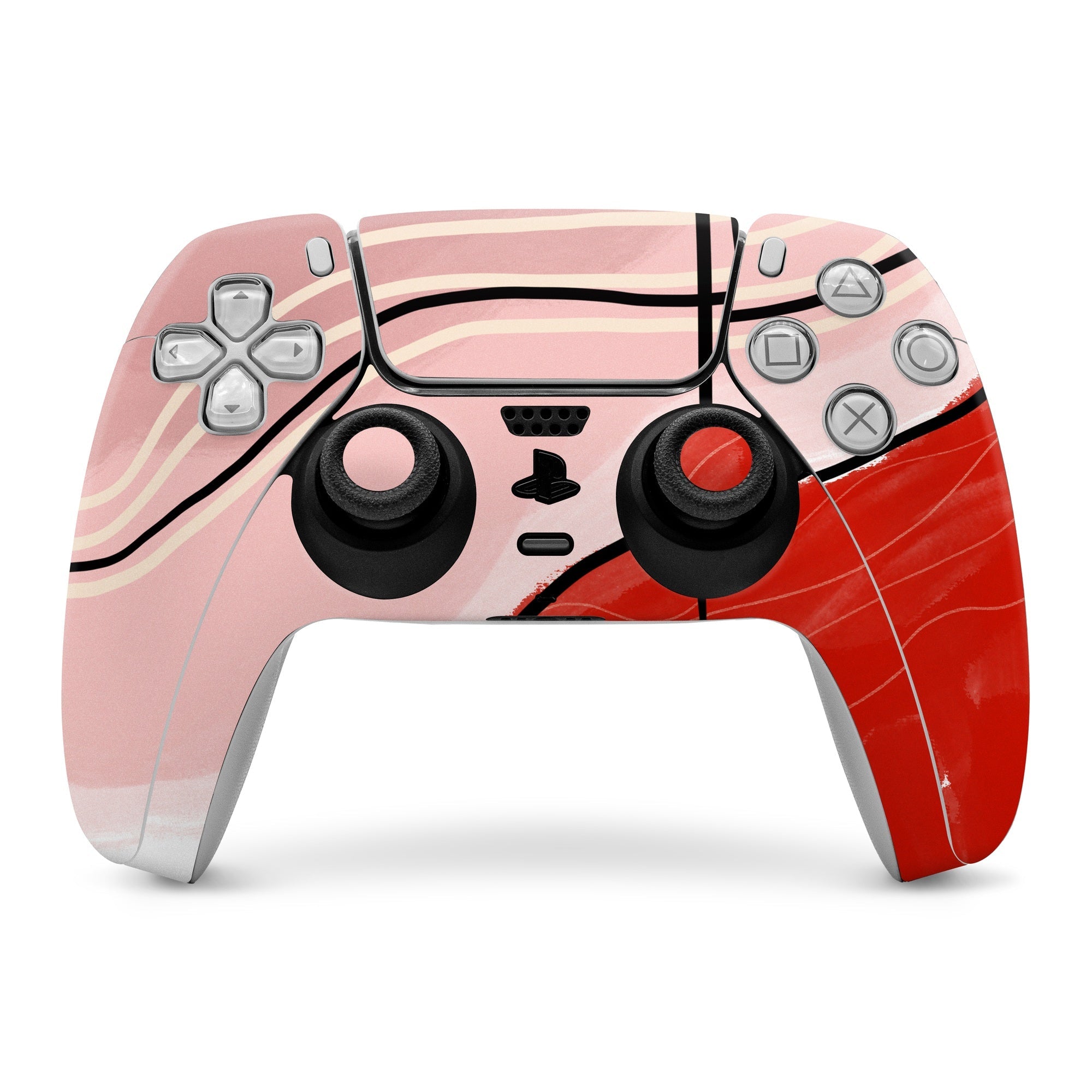 Abstract Red - Sony PS5 Controller Skin - Aleeya Marie Designs - DecalGirl