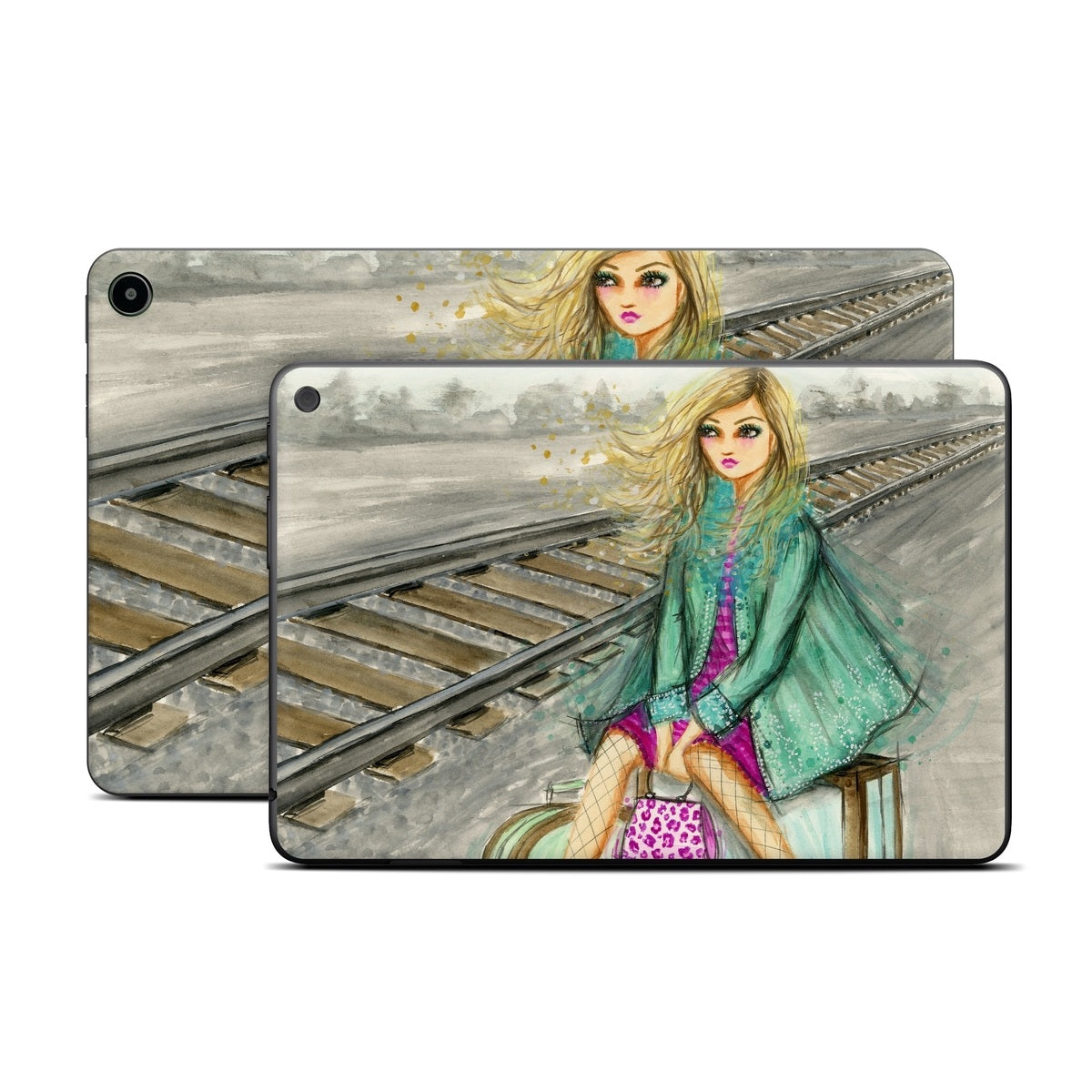 Lulu Waiting by the Train Tracks - Amazon Fire Skin