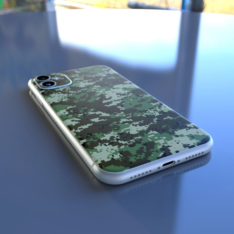 Digital Woodland Camo - Apple iPhone 11 Skin