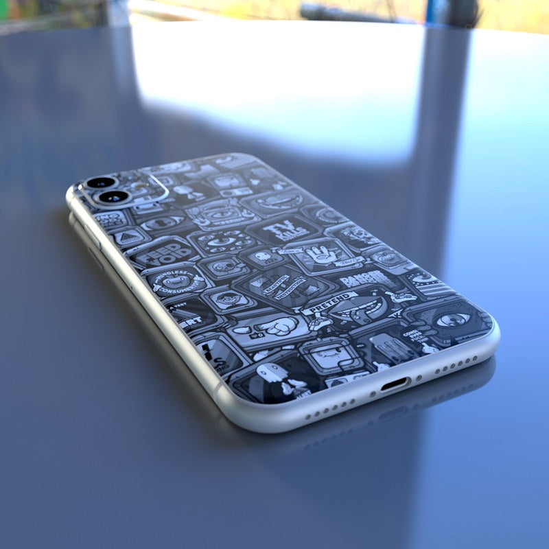 Distraction Tactic B&W - Apple iPhone 11 Skin