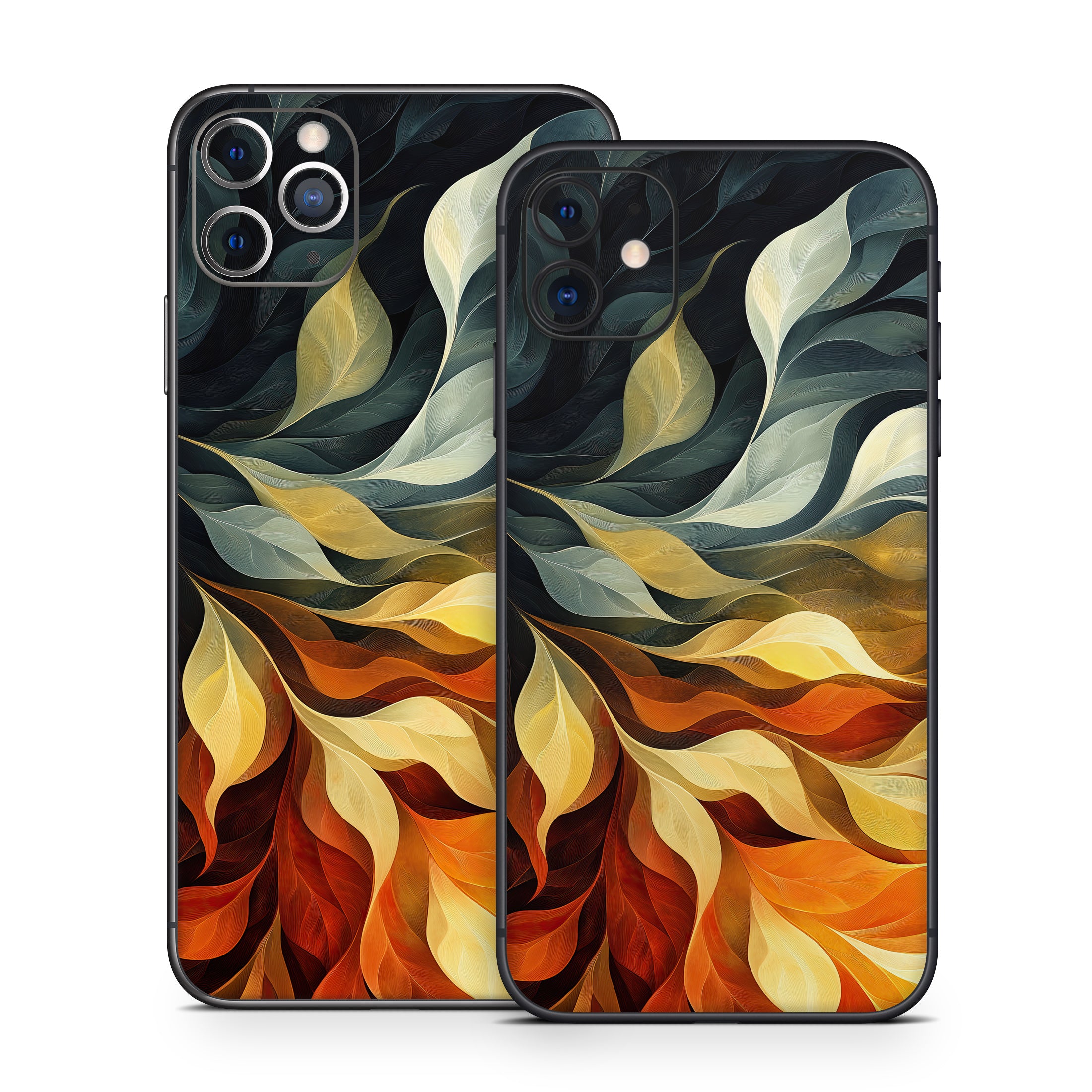 Orange and Charcoal - Apple iPhone 11 Skin