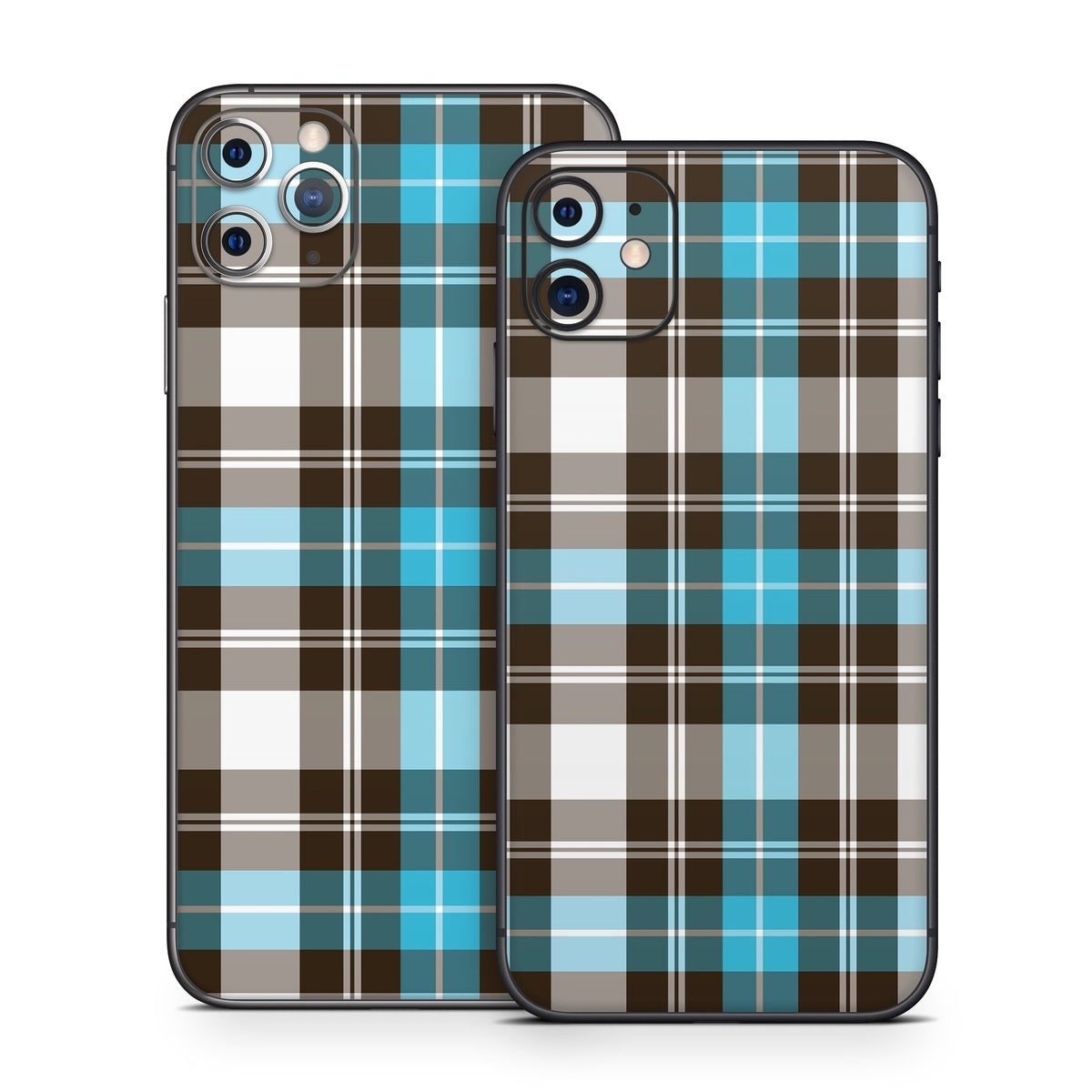 Turquoise Plaid - Apple iPhone 11 Skin