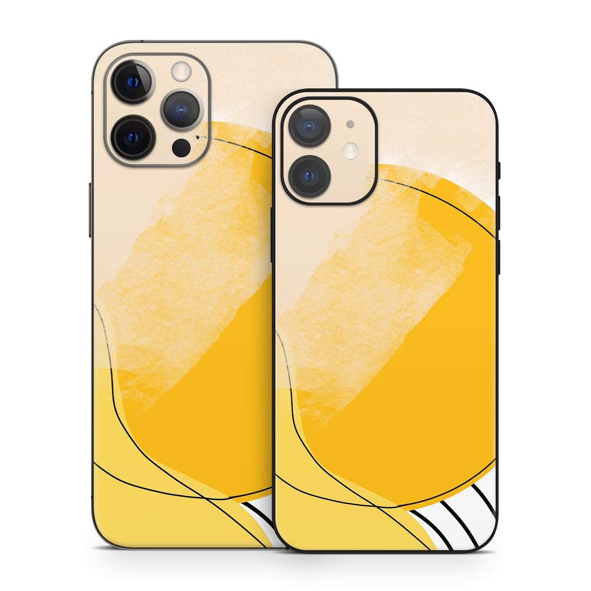 Abstract Yellow - Apple iPhone 12 Skin