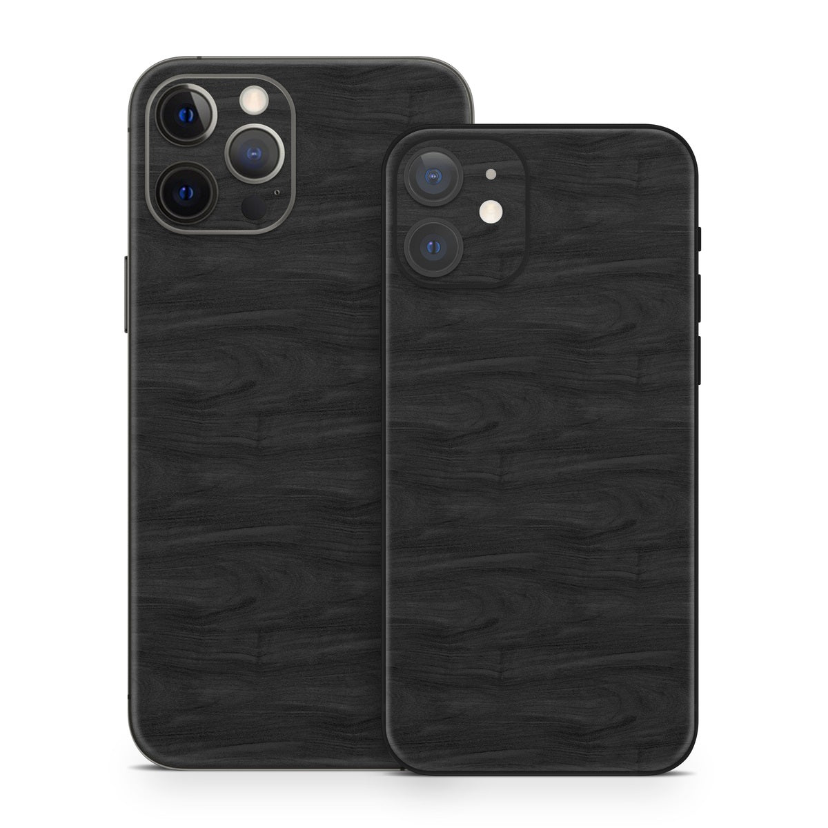 Black Woodgrain - Apple iPhone 12 Skin