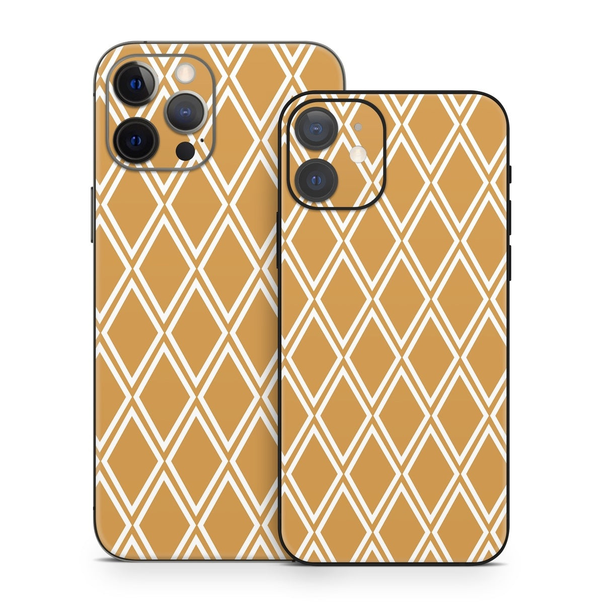 Orange Checks - Apple iPhone 12 Skin