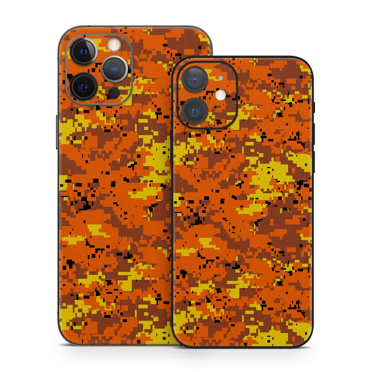 Digital Orange Camo - Apple iPhone 12 Skin