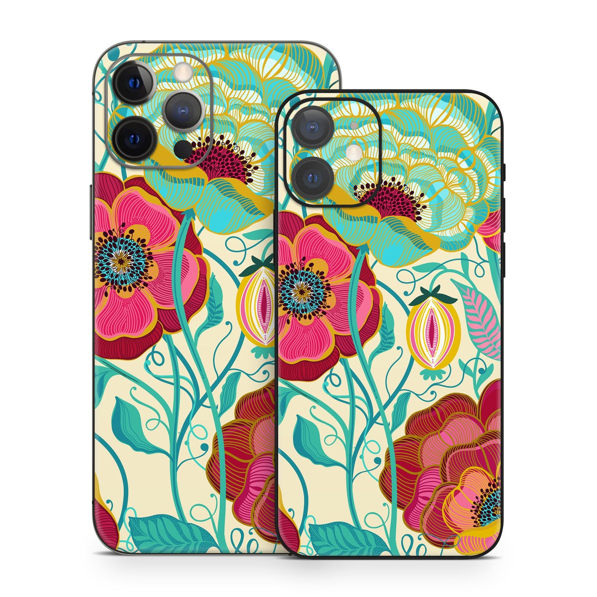 Golden Flowers - Apple iPhone 12 Skin