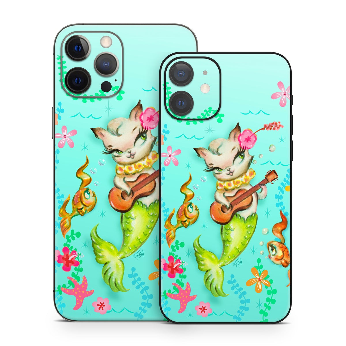 Merkitten with Ukelele - Apple iPhone 12 Skin