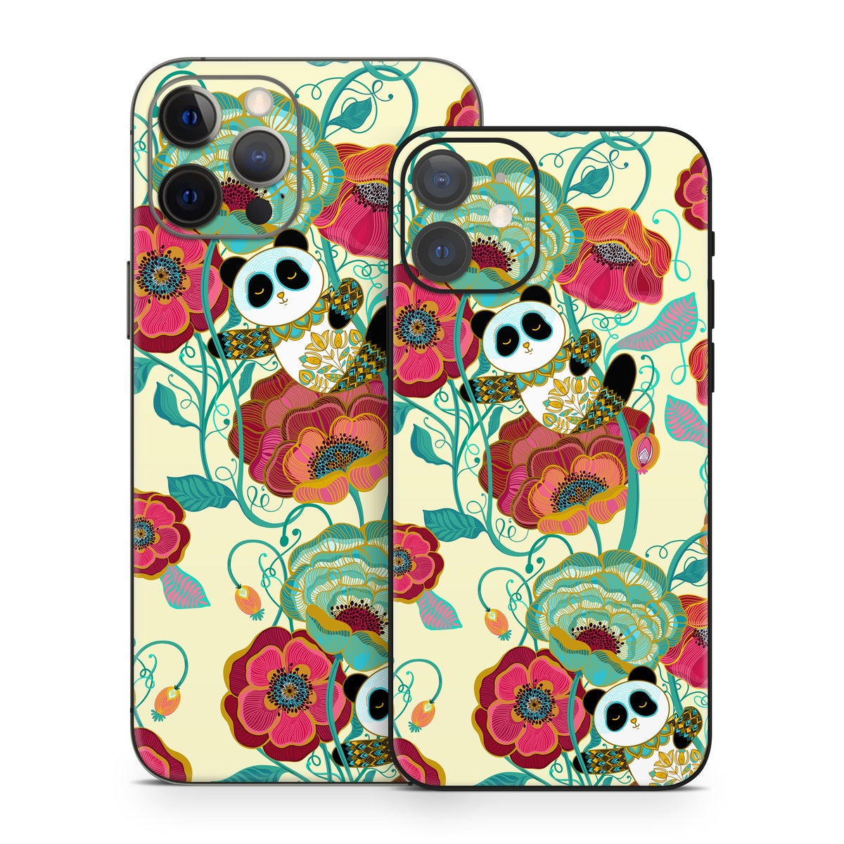 Panda Flowers - Apple iPhone 12 Skin