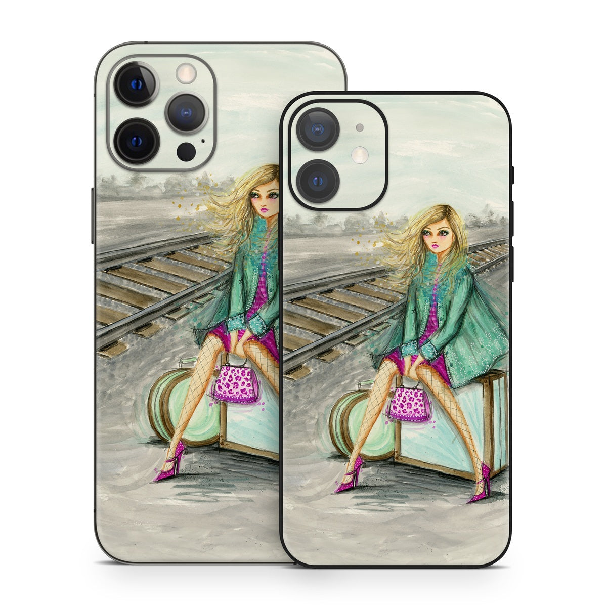 Lulu Waiting by the Train Tracks - Apple iPhone 12 Skin