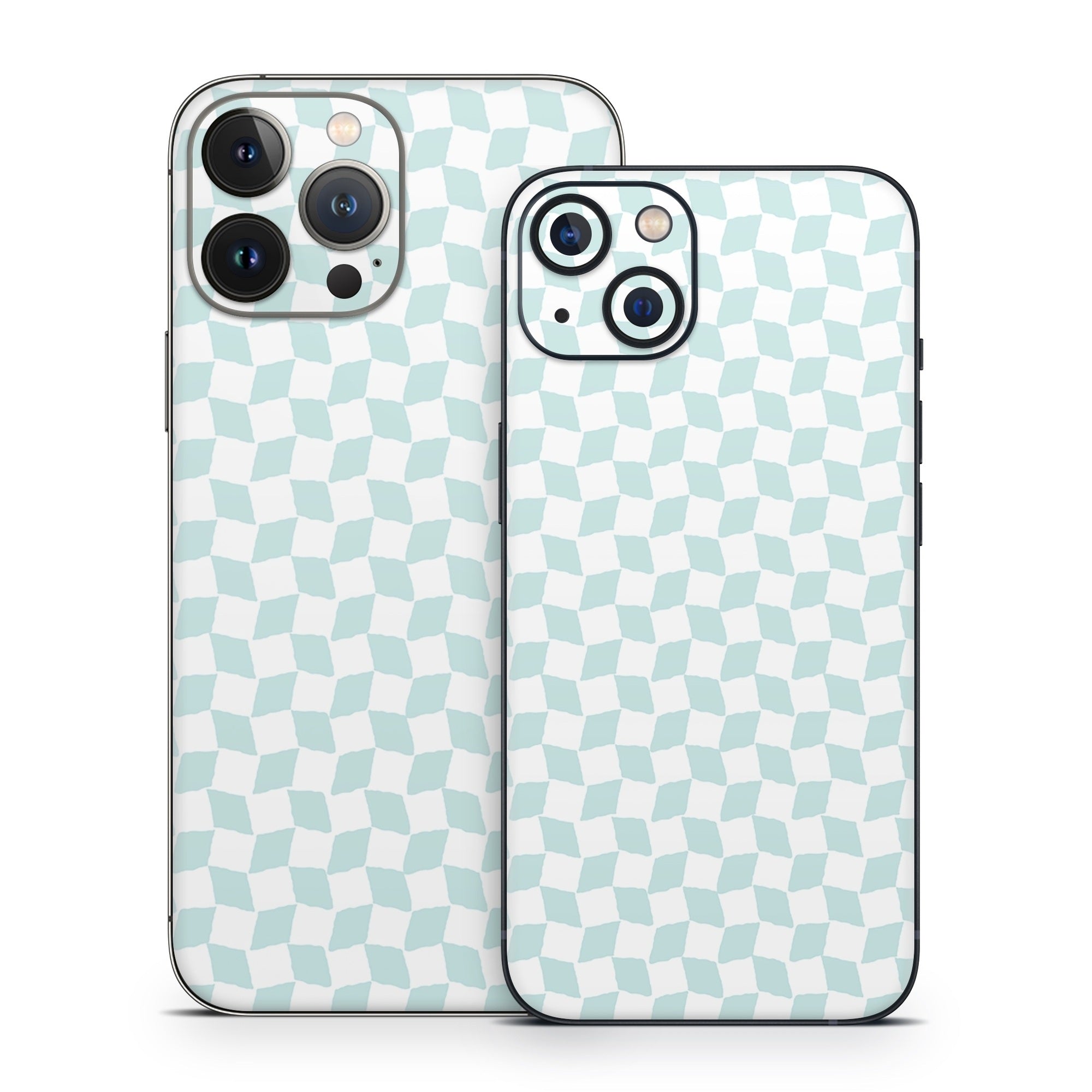 Checker Light Blue - Apple iPhone 13 Skin