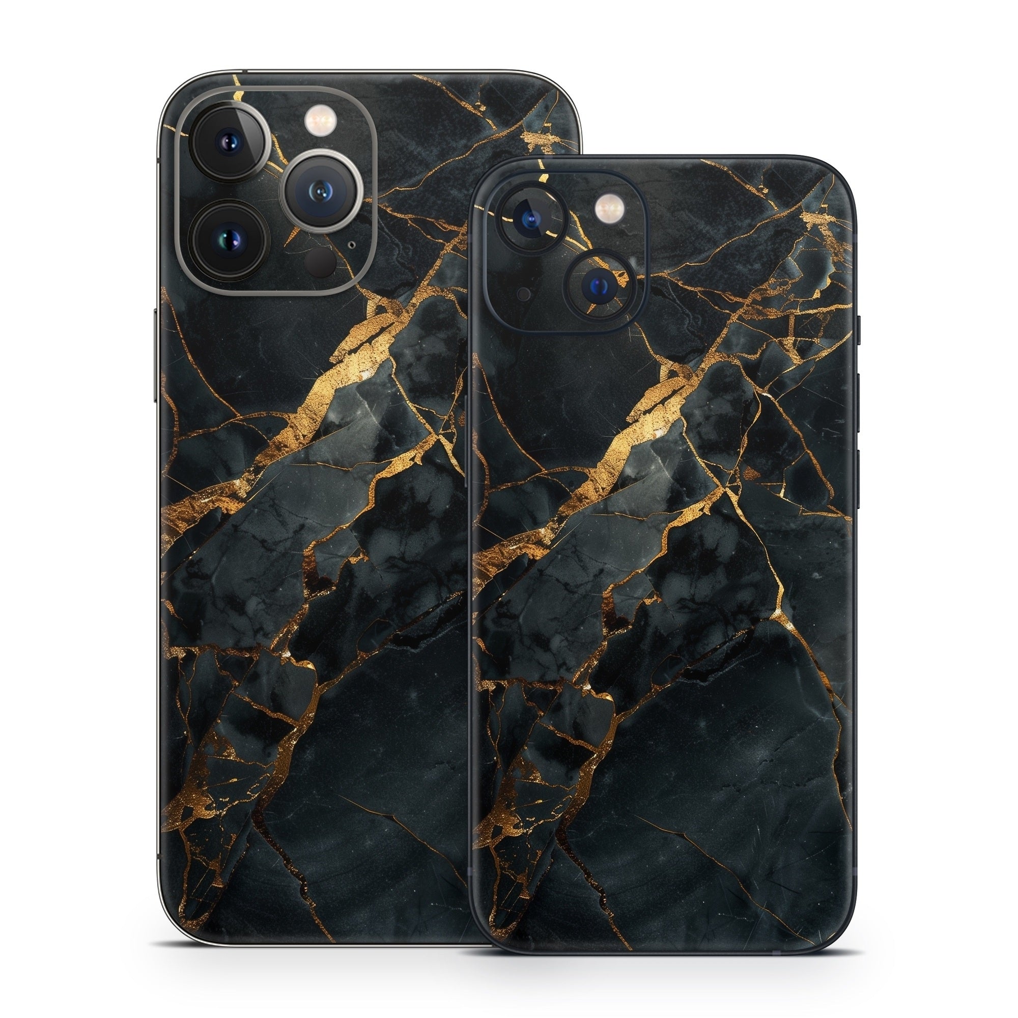 Repaired Black Marble - Apple iPhone 13 Skin