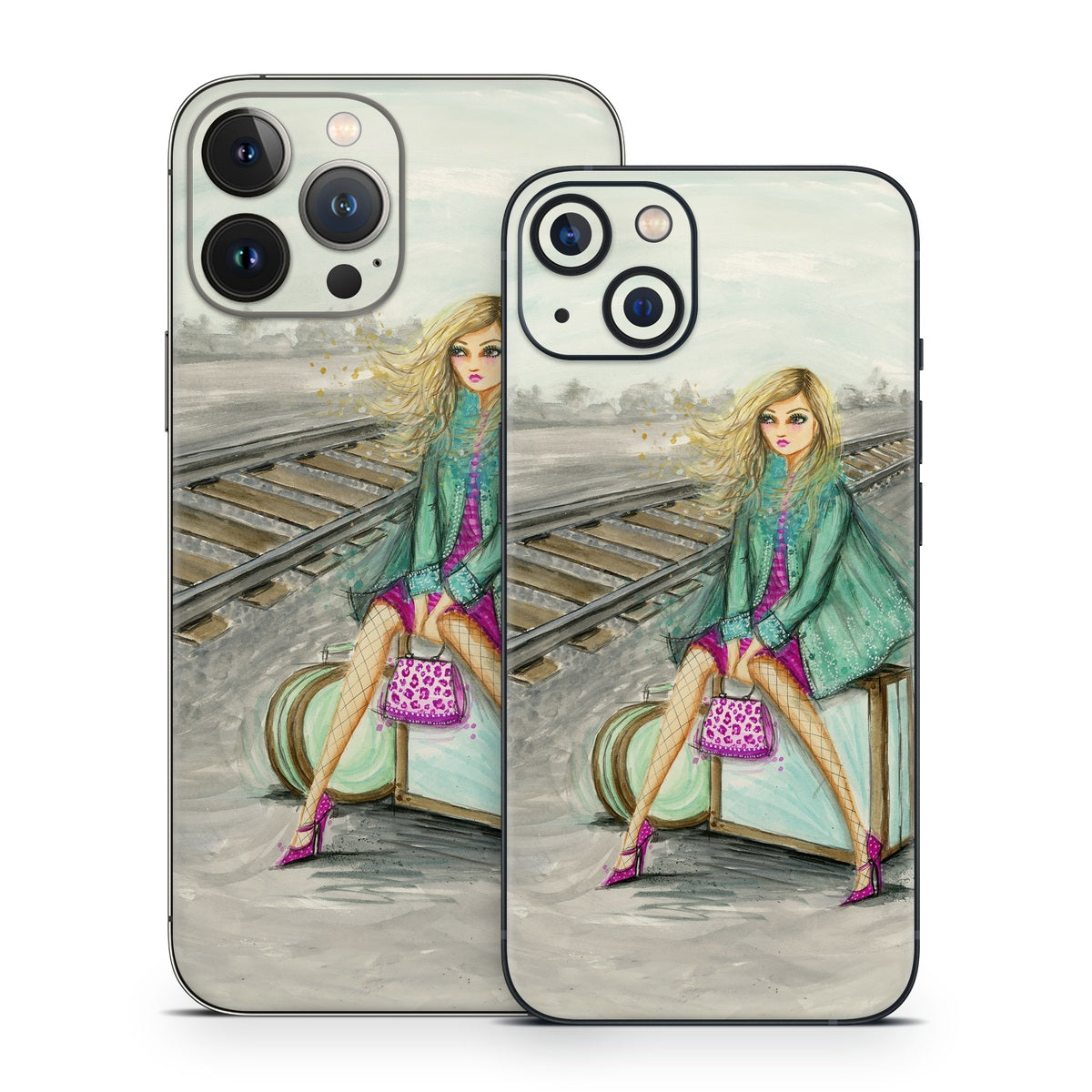 Lulu Waiting by the Train Tracks - Apple iPhone 13 Skin