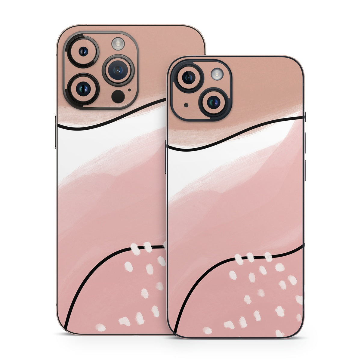 Abstract Pink and Brown - Apple iPhone 14 Skin