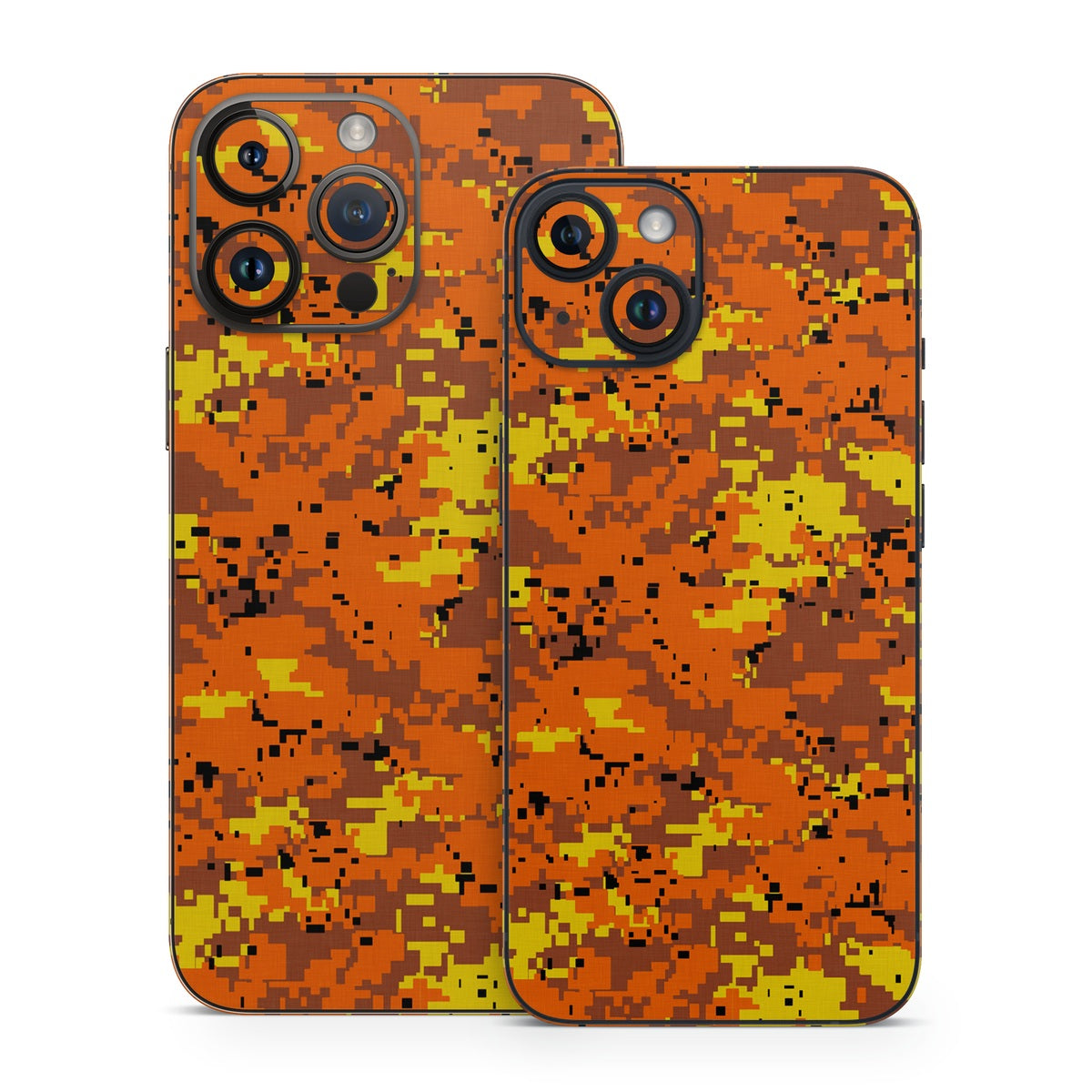 Digital Orange Camo - Apple iPhone 14 Skin