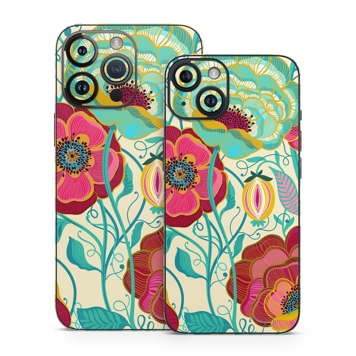 Golden Flowers - Apple iPhone 14 Skin