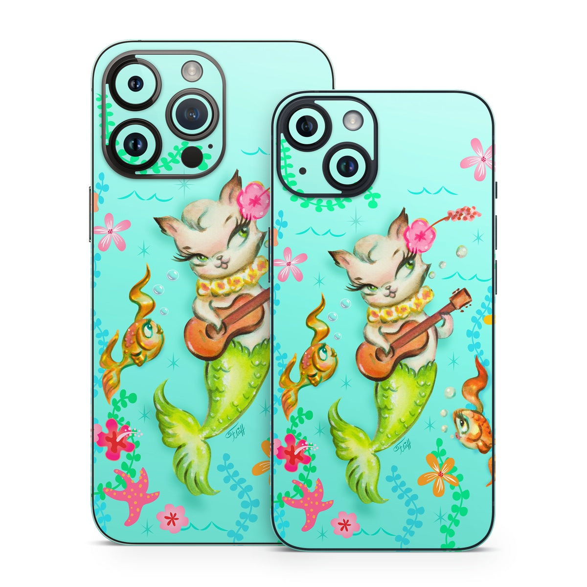 Merkitten with Ukelele - Apple iPhone 14 Skin