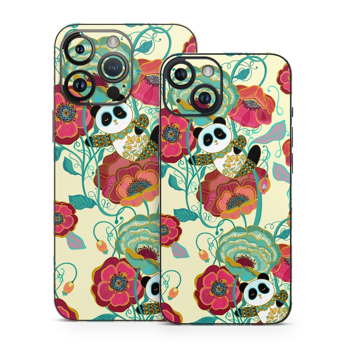 Panda Flowers - Apple iPhone 14 Skin