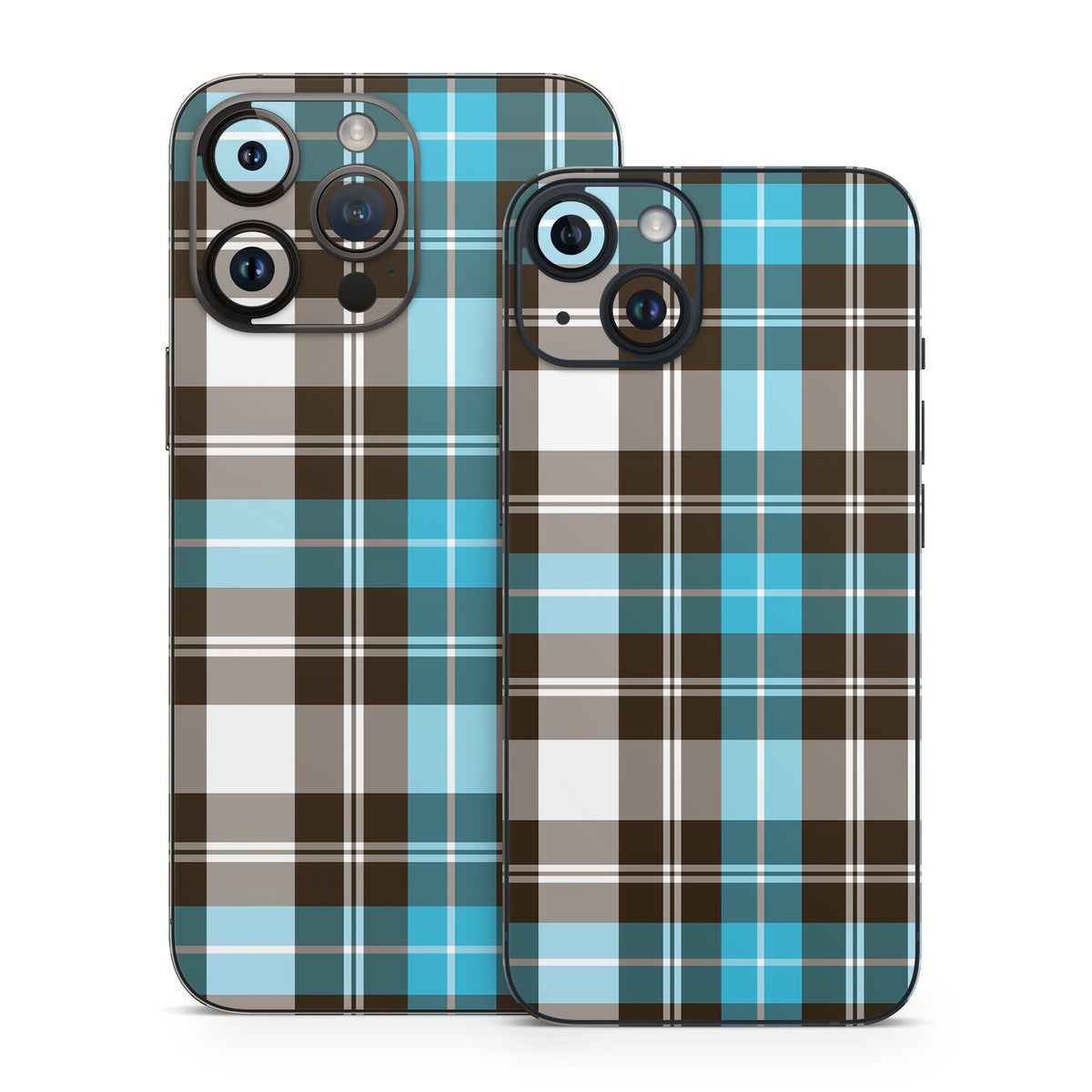 Turquoise Plaid - Apple iPhone 14 Skin