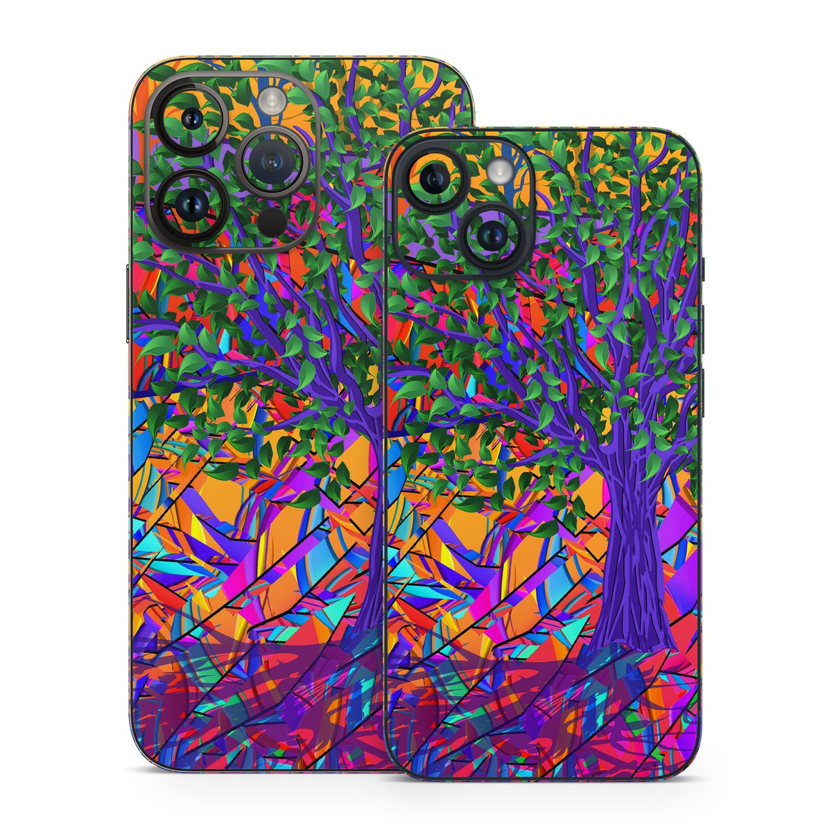 Stained Glass Tree - Apple iPhone 14 Skin