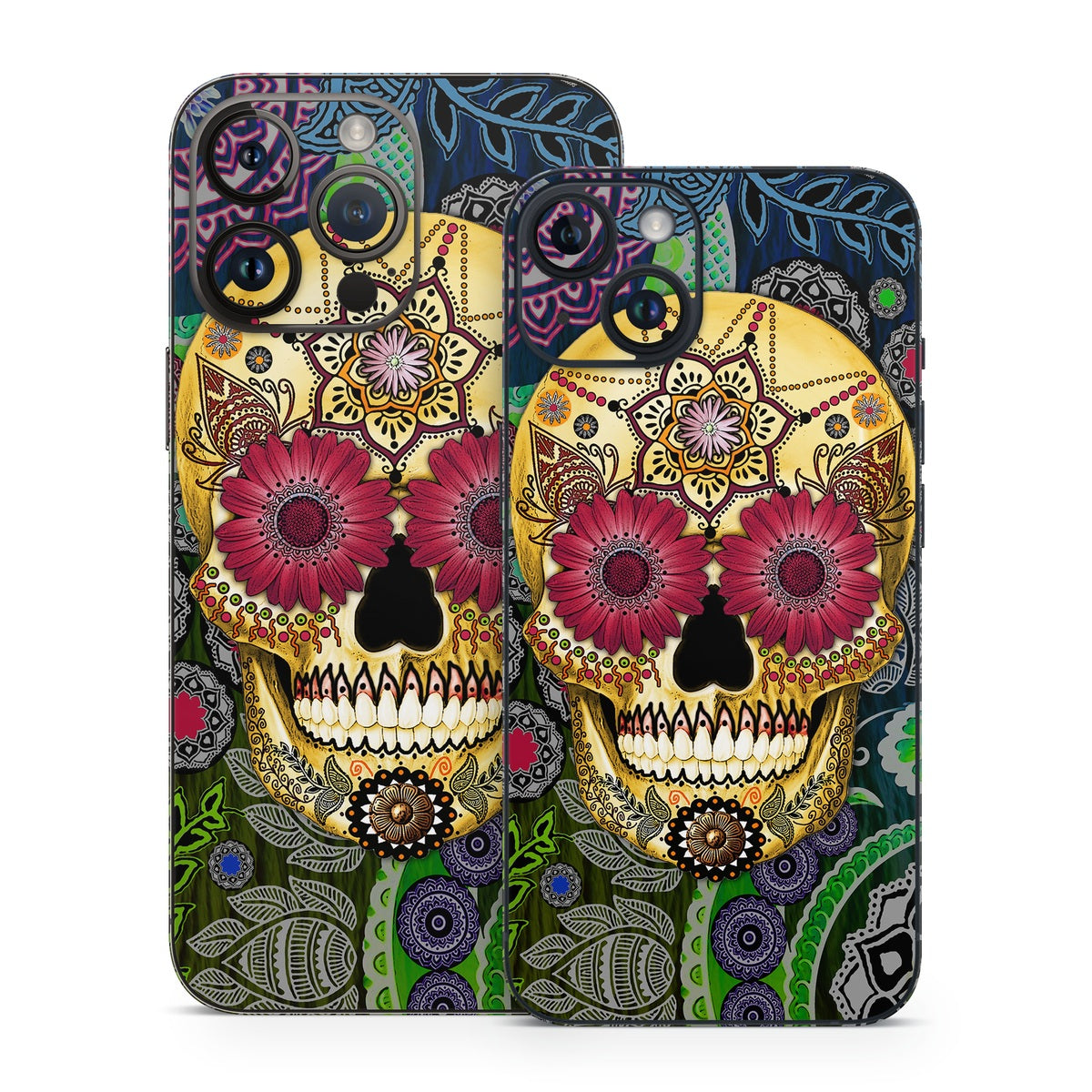 Sugar Skull Paisley - Apple iPhone 14 Skin