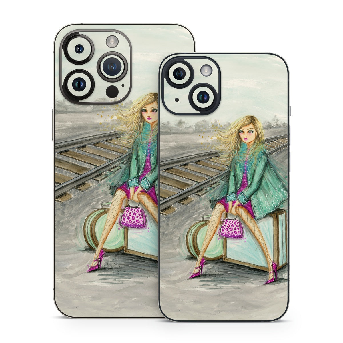 Lulu Waiting by the Train Tracks - Apple iPhone 14 Skin