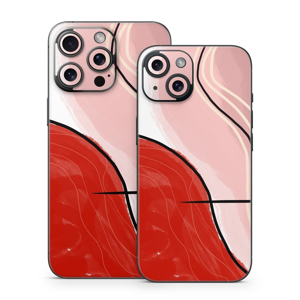 Abstract Red - Apple iPhone 15 Skin