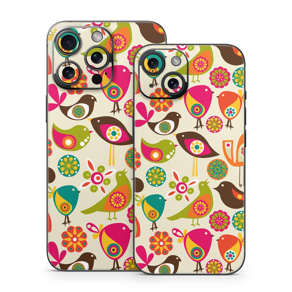 Bird Flowers - Apple iPhone 15 Skin