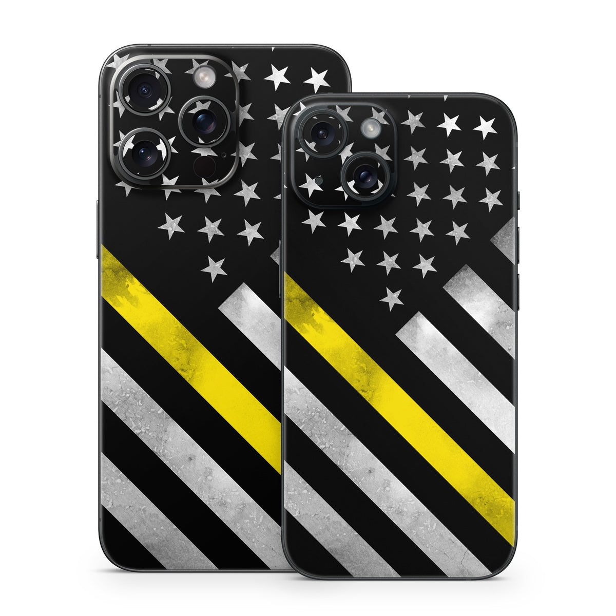 Thin Yellow Line Hero - Apple iPhone 15 Skin