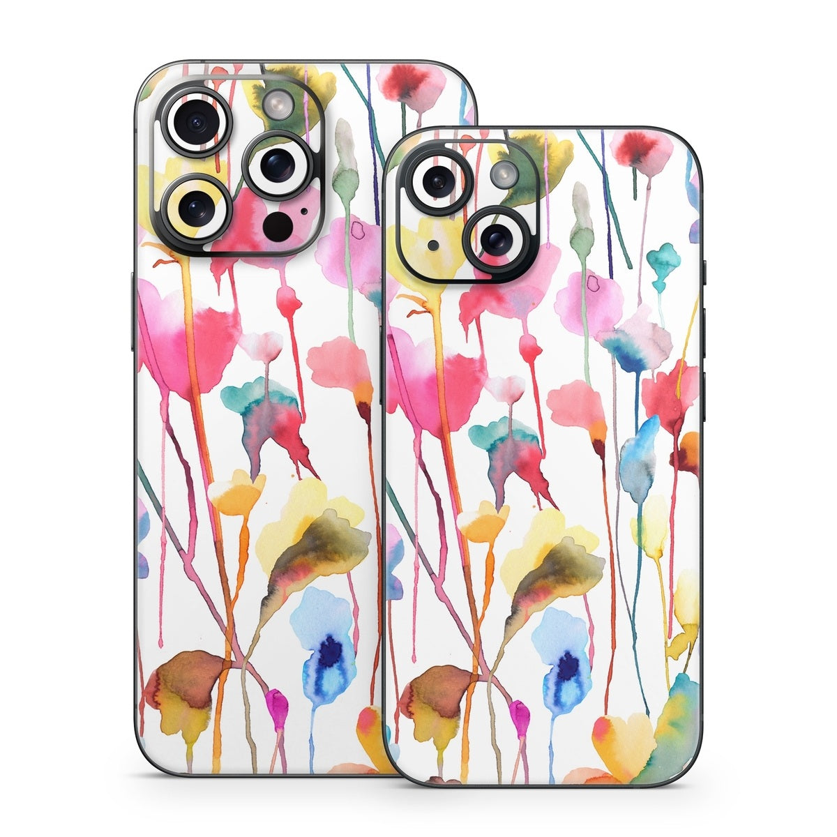 Watercolor Wild Flowers - Apple iPhone 15 Skin