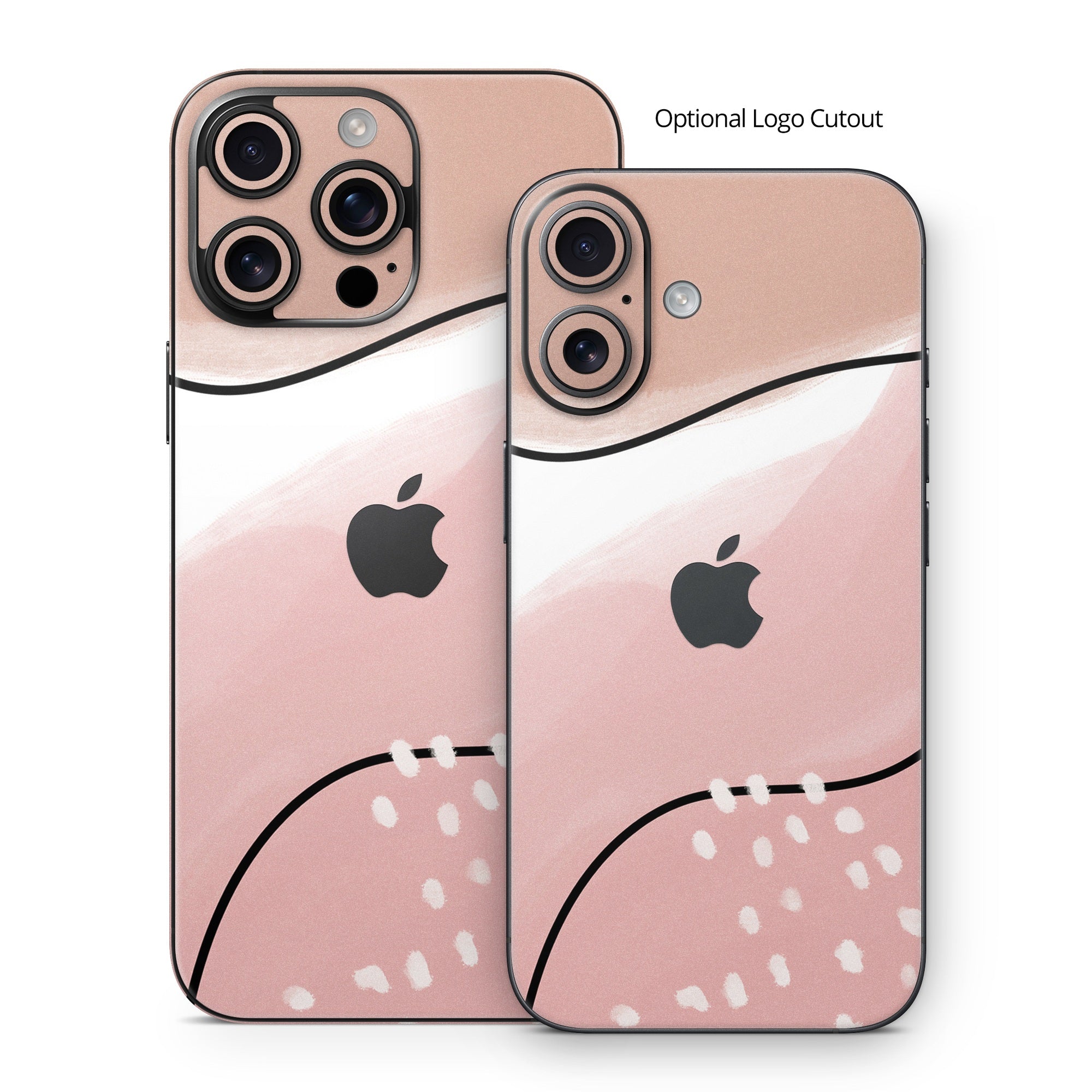 Abstract Pink and Brown - Apple iPhone 16 Skin