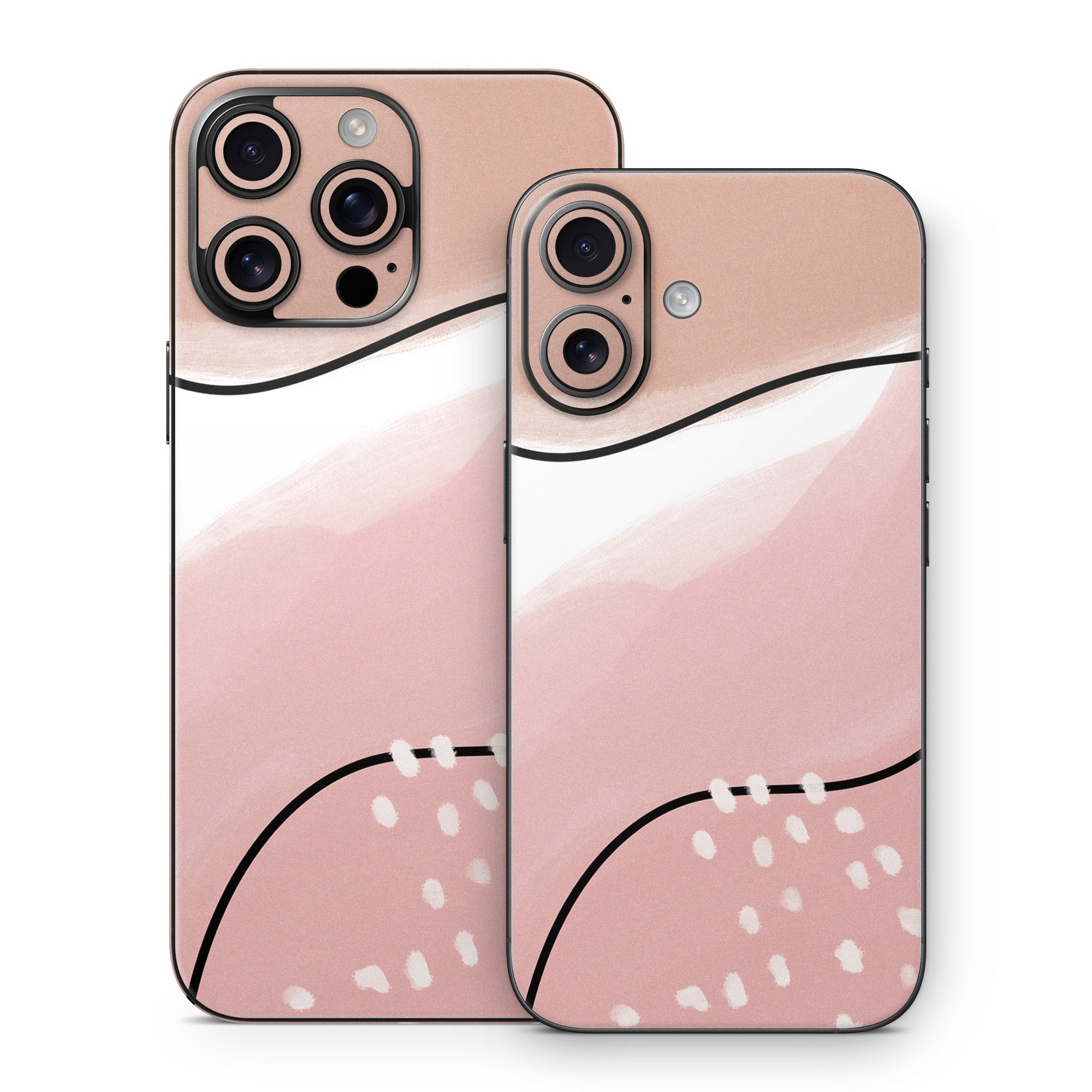 Abstract Pink and Brown - Apple iPhone 16 Skin