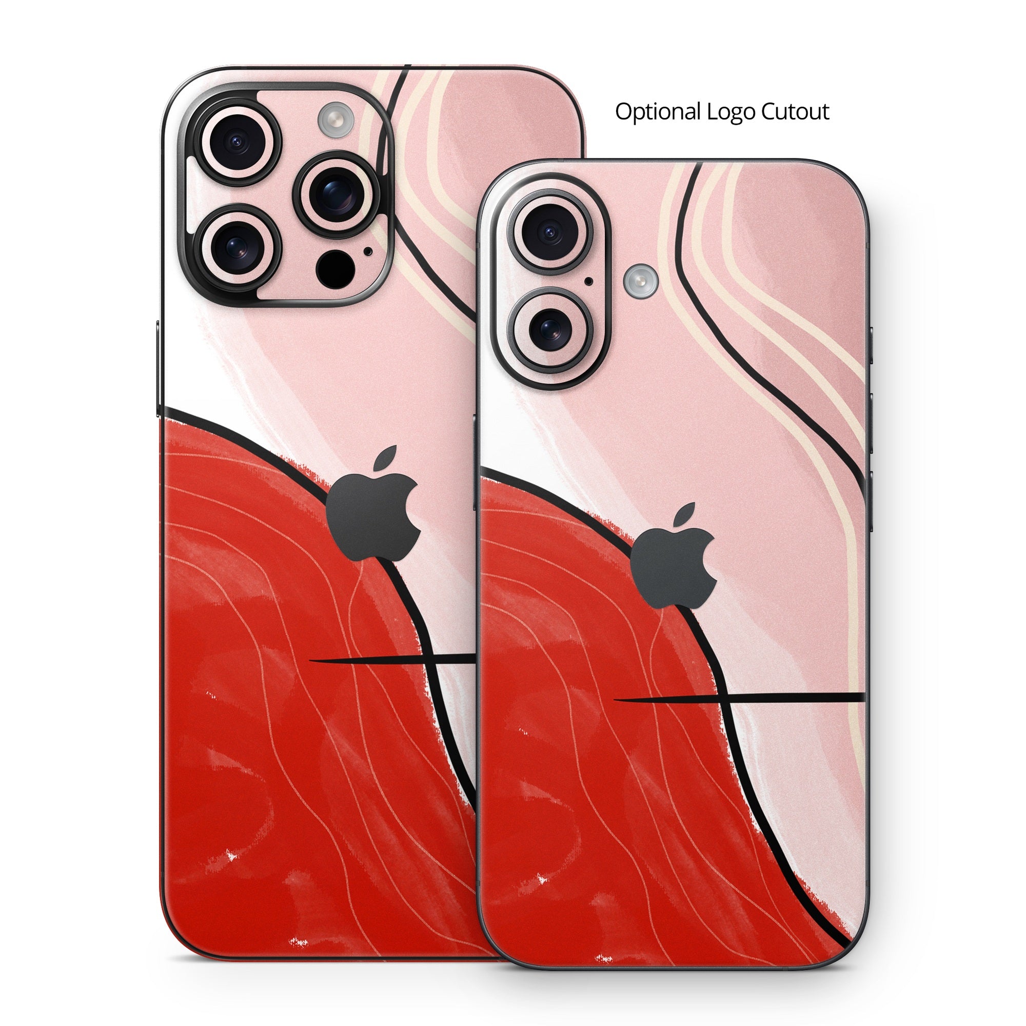 Abstract Red - Apple iPhone 16 Skin