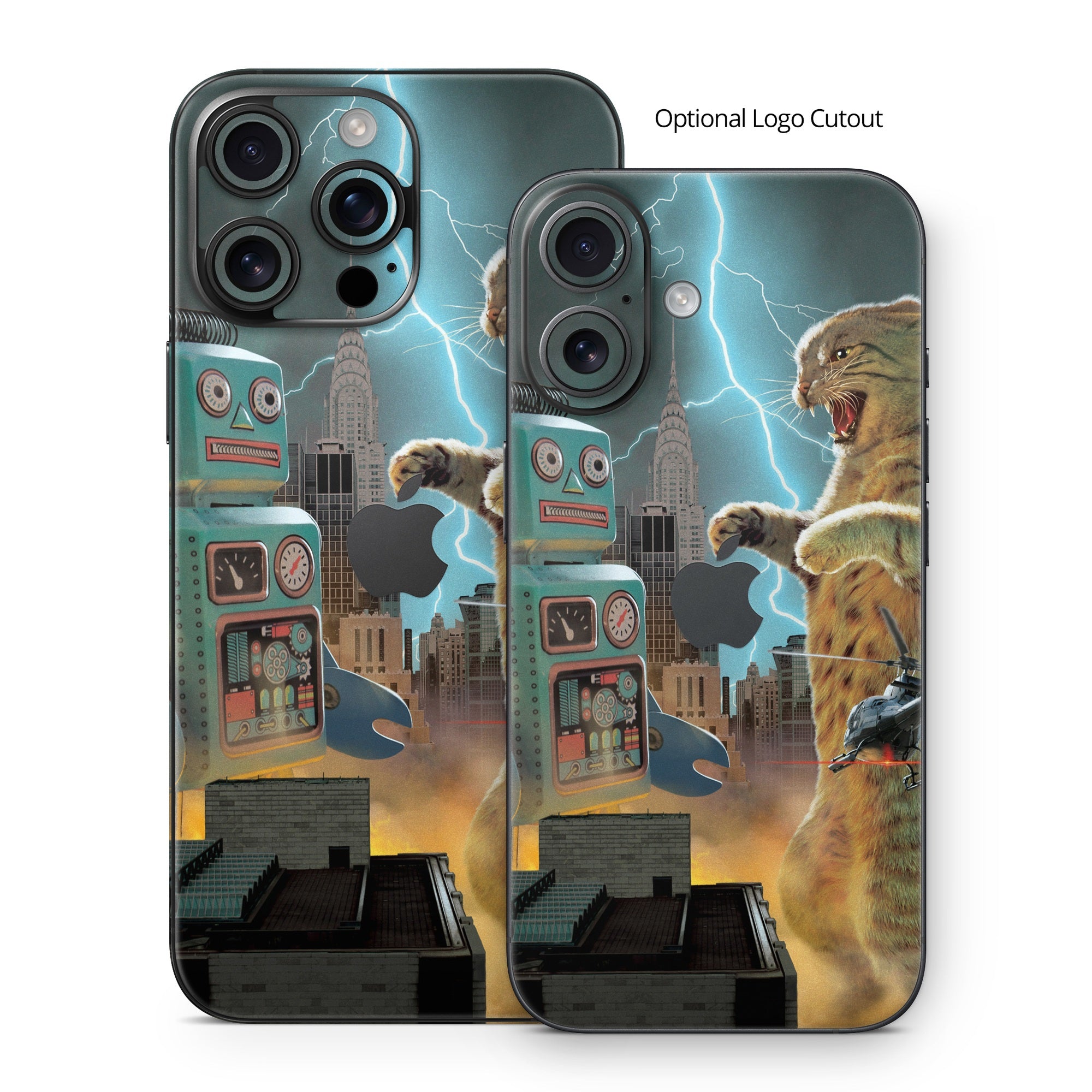 Catzilla Vs Robot - Apple iPhone 16 Skin