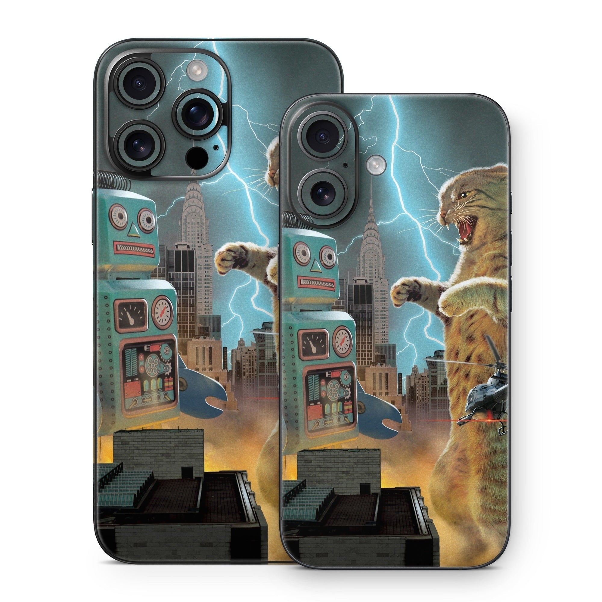 Catzilla Vs Robot - Apple iPhone 16 Skin