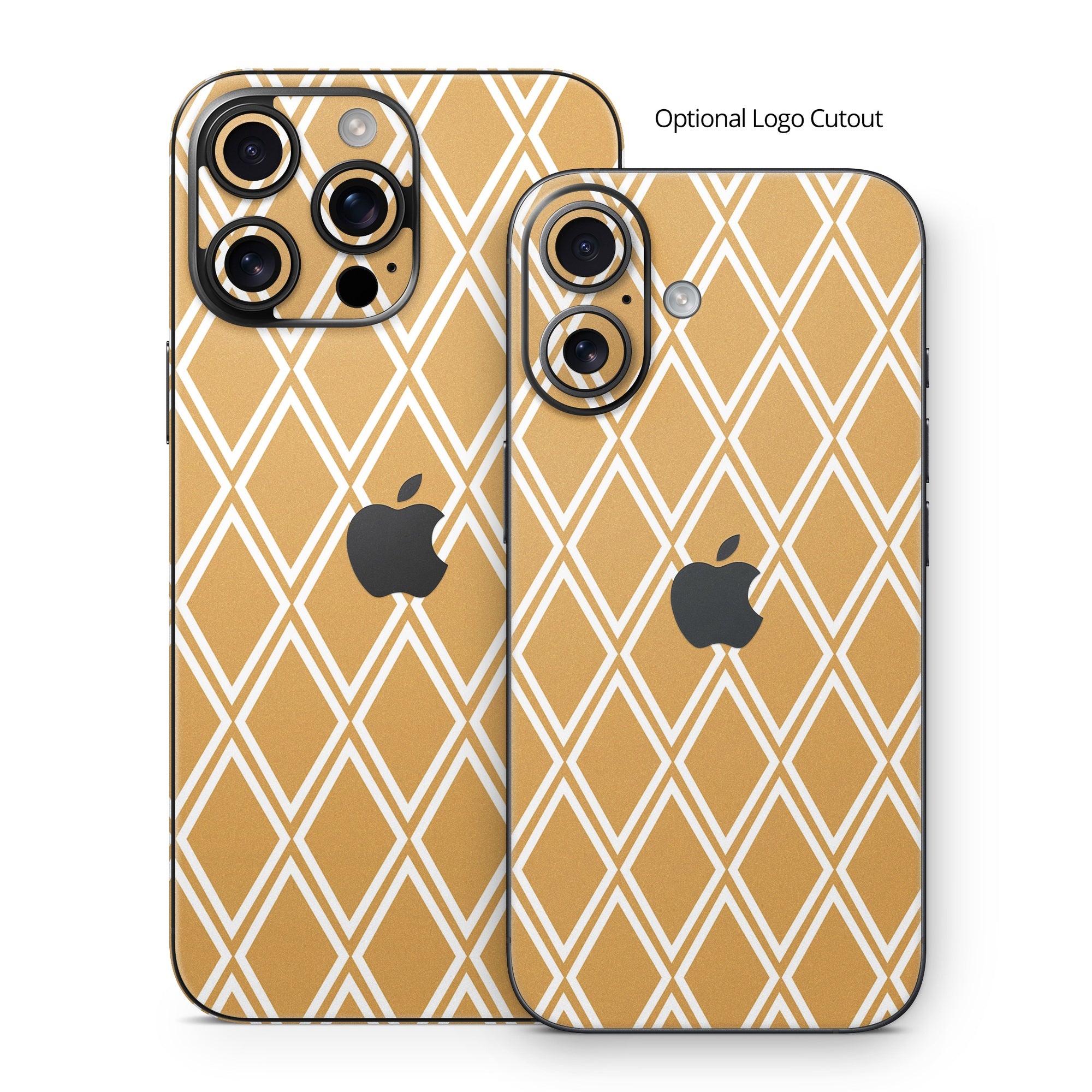 Orange Checks - Apple iPhone 16 Skin