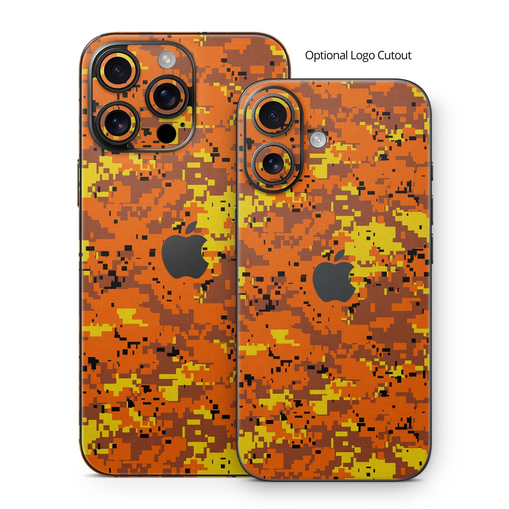 Digital Orange Camo - Apple iPhone 16 Skin