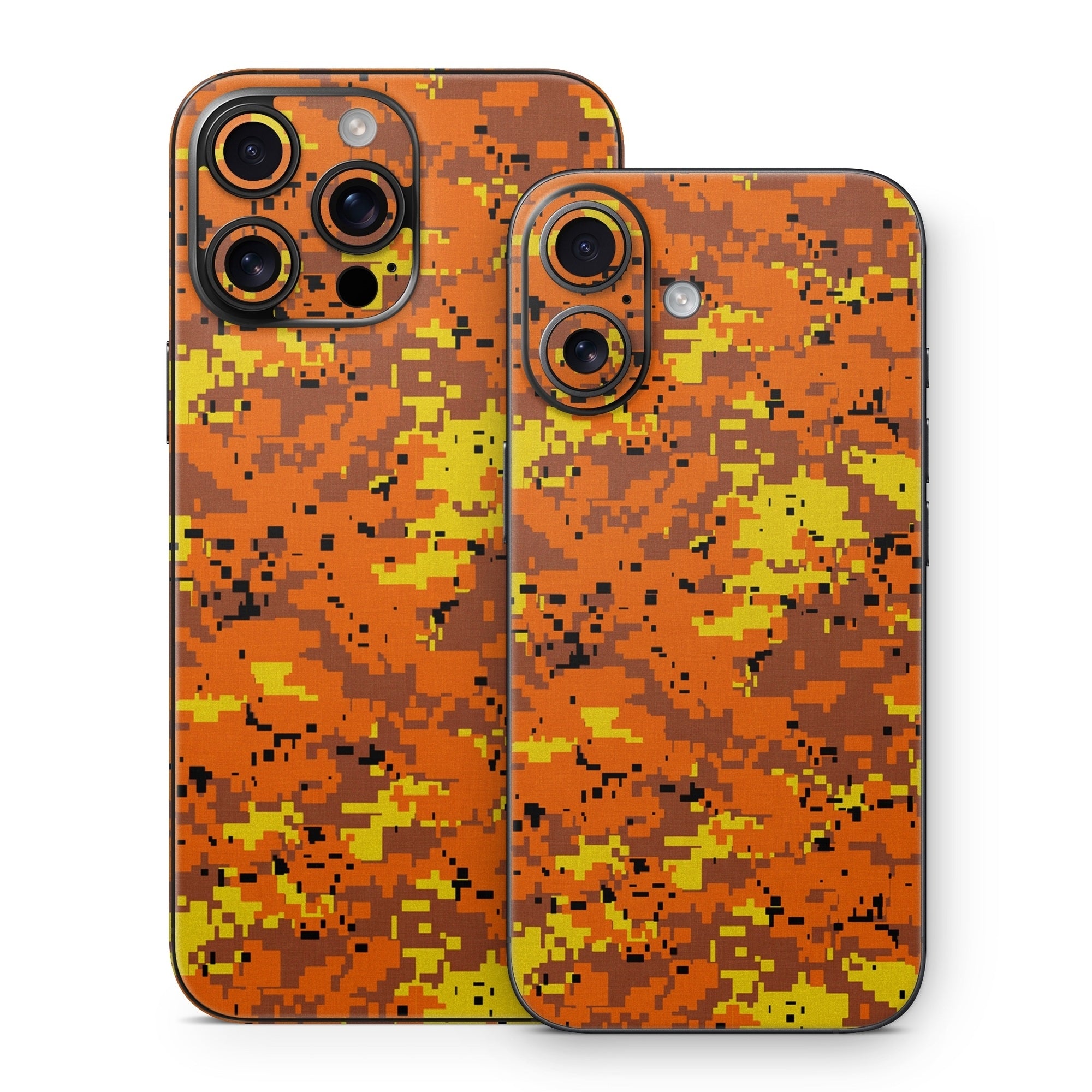 Digital Orange Camo - Apple iPhone 16 Skin