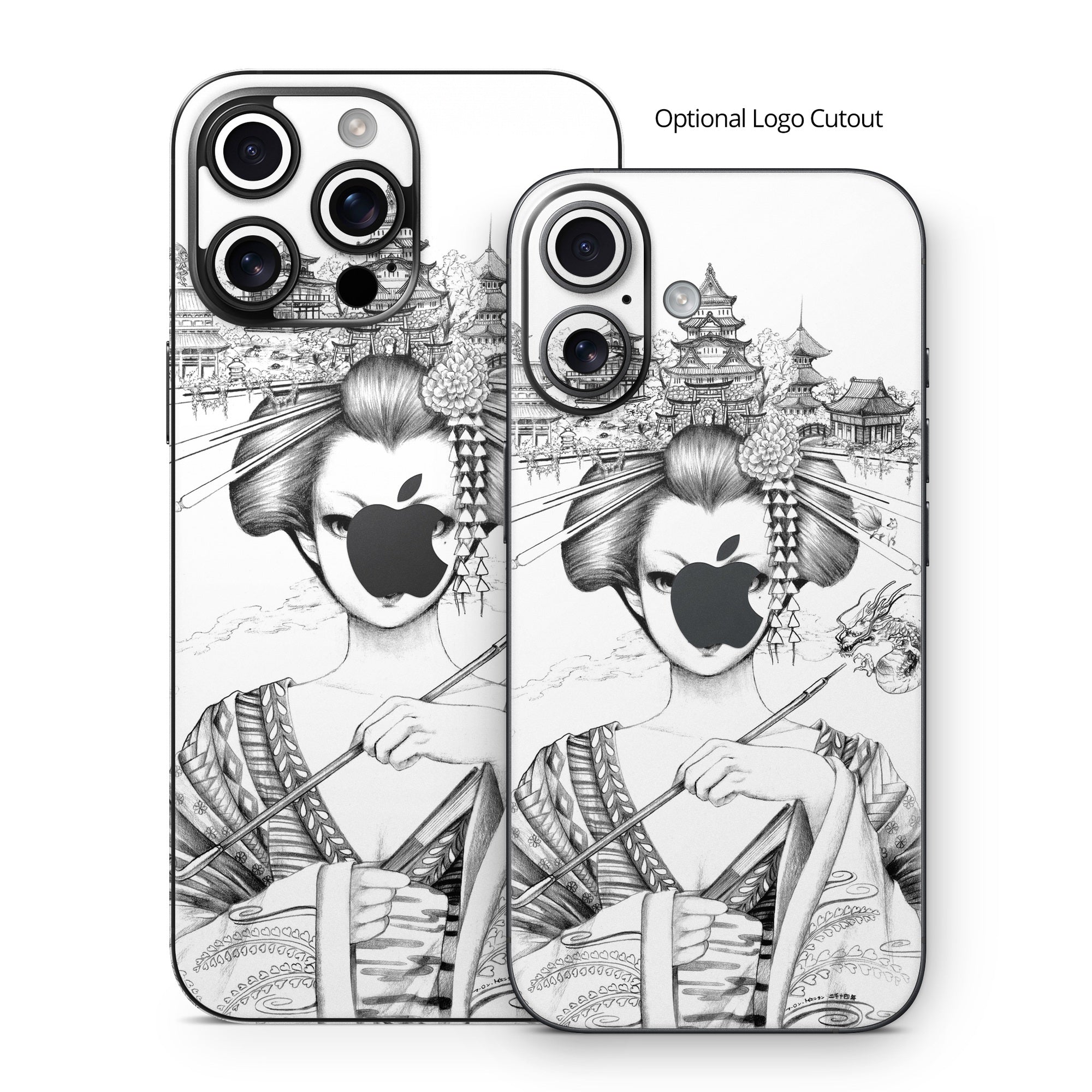 Geisha Sketch - Apple iPhone 16 Skin