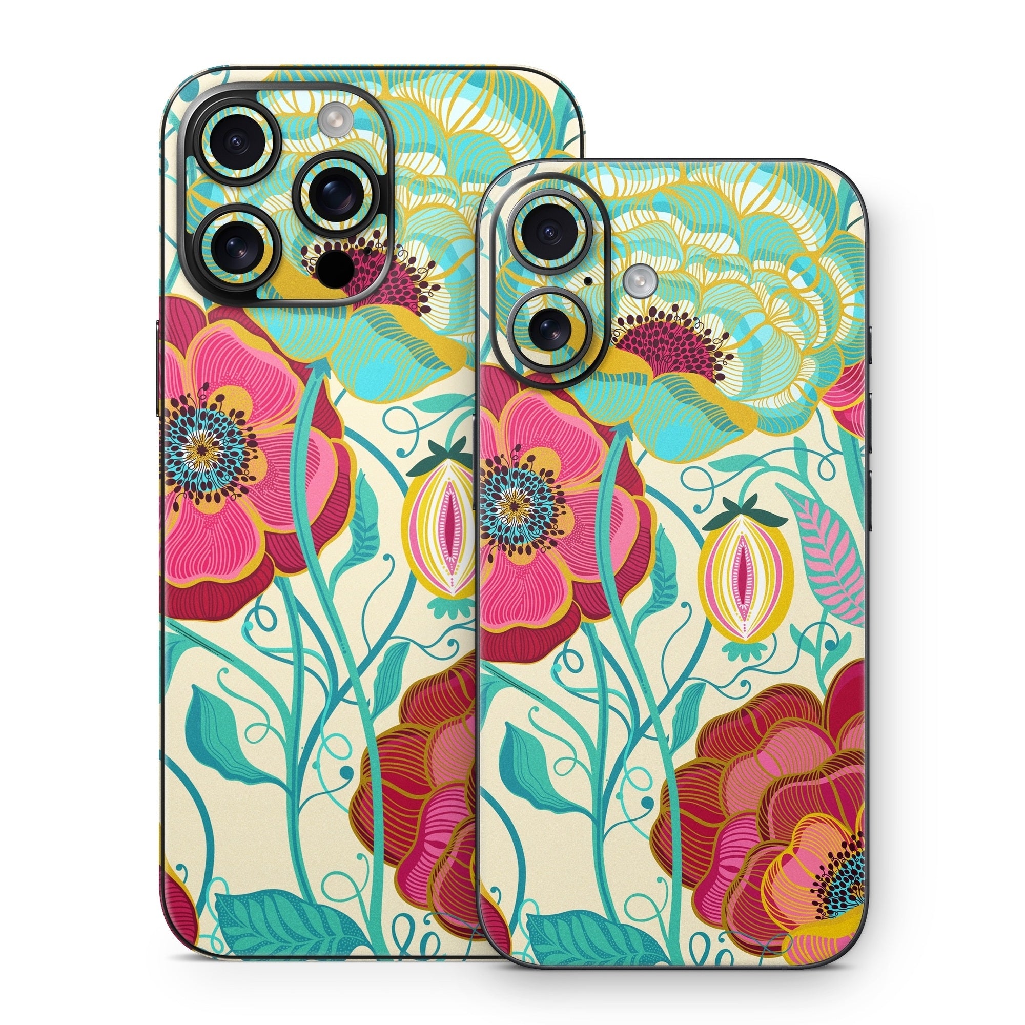 Golden Flowers - Apple iPhone 16 Skin