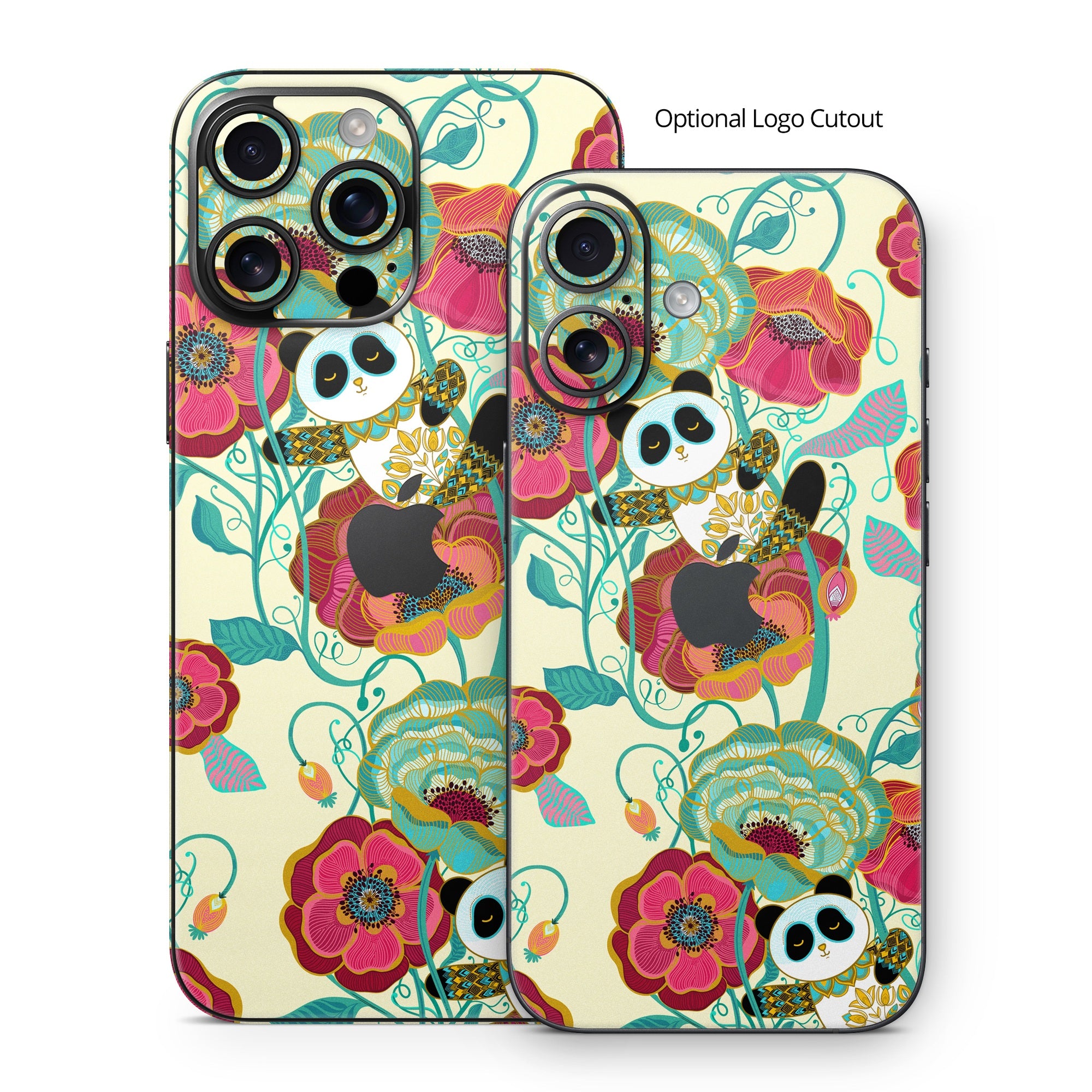 Panda Flowers - Apple iPhone 16 Skin