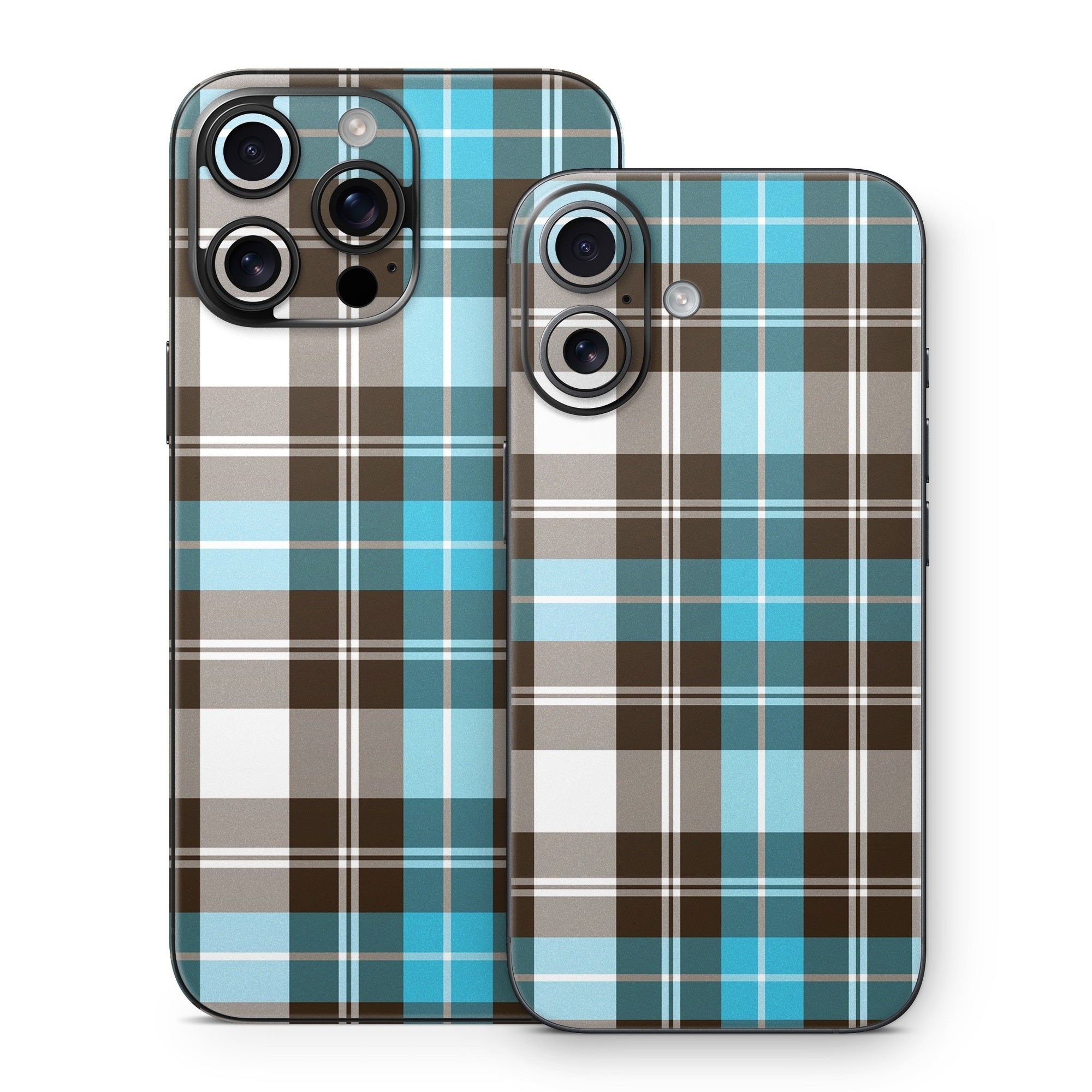 Turquoise Plaid - Apple iPhone 16 Skin