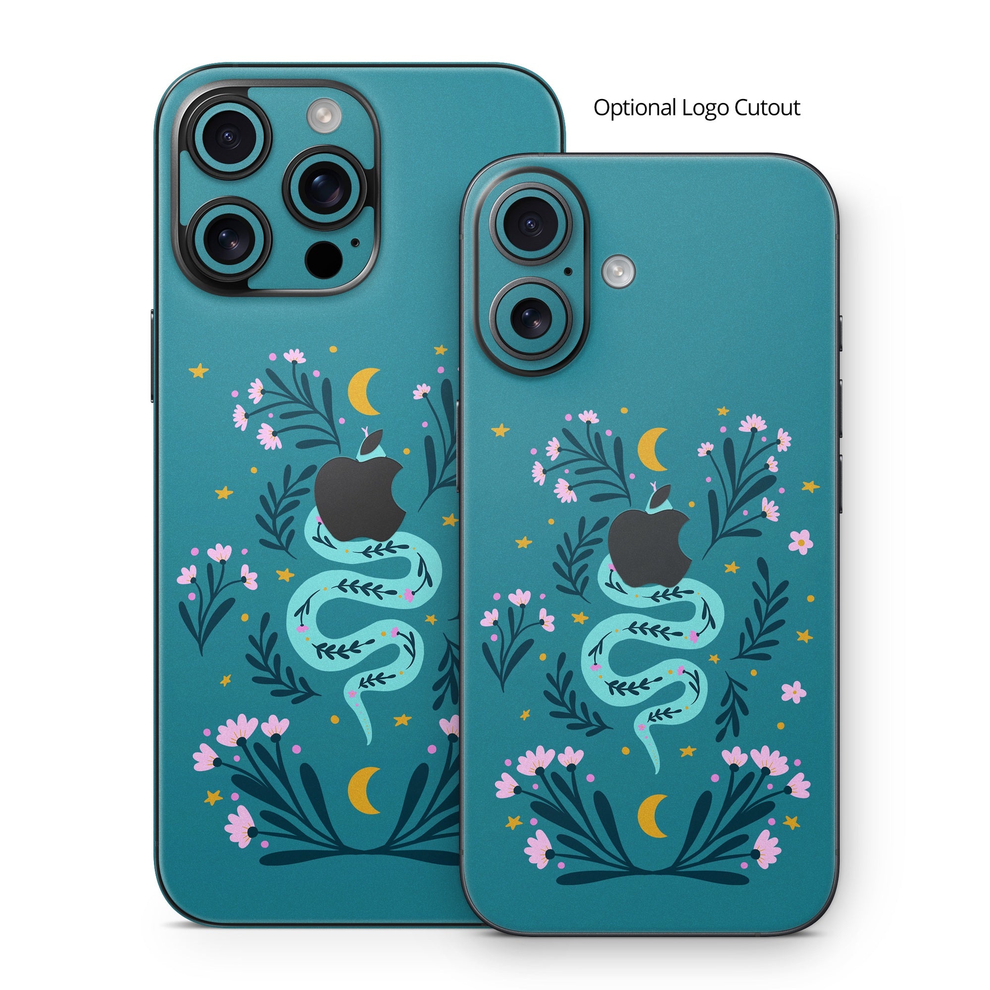 Snake and Flowers - Apple iPhone 16 Skin