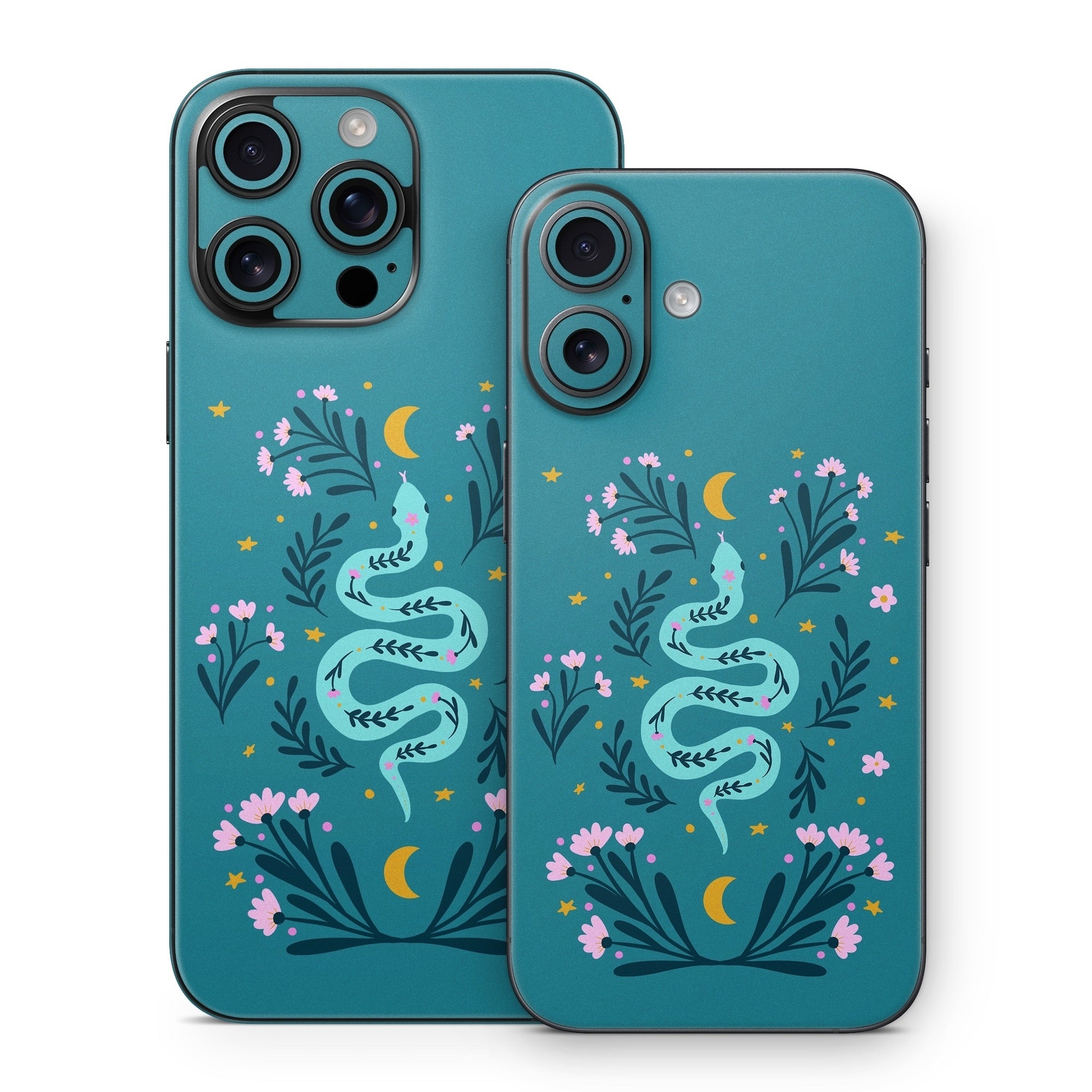 Snake and Flowers - Apple iPhone 16 Skin