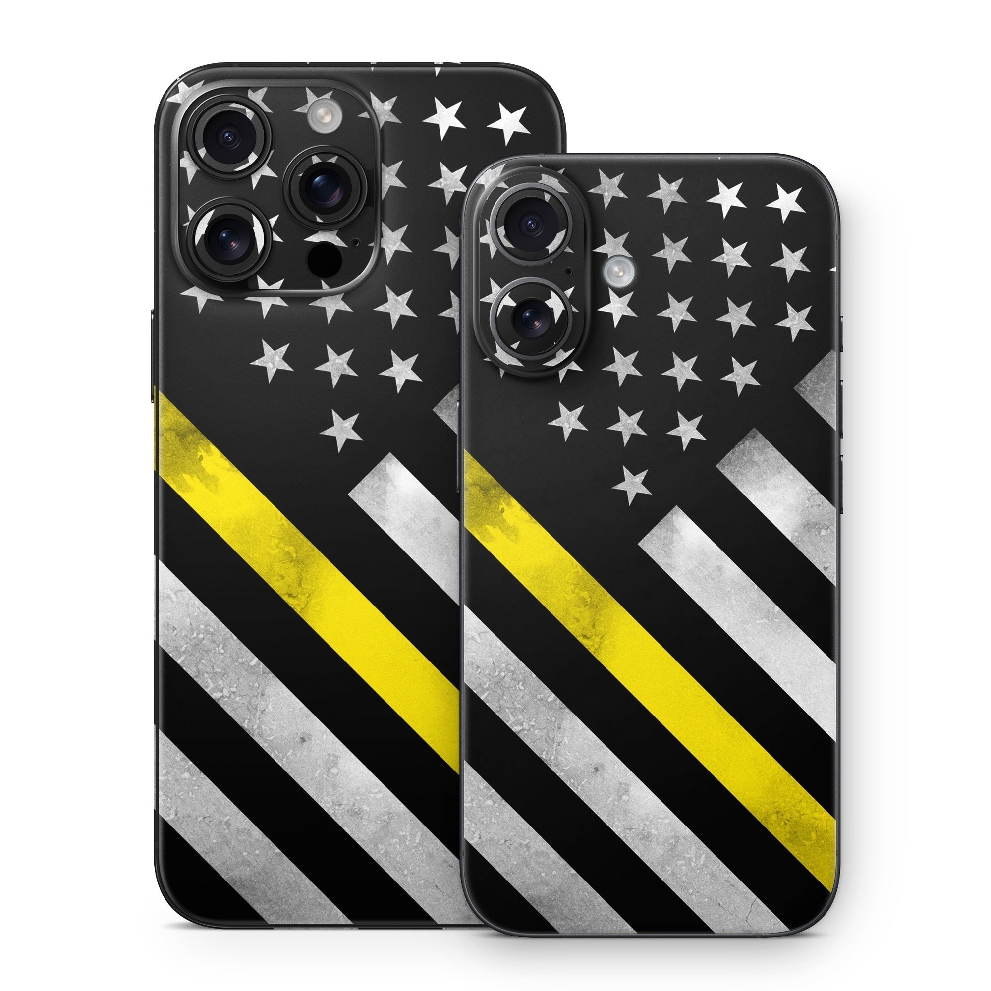 Thin Yellow Line Hero - Apple iPhone 16 Skin