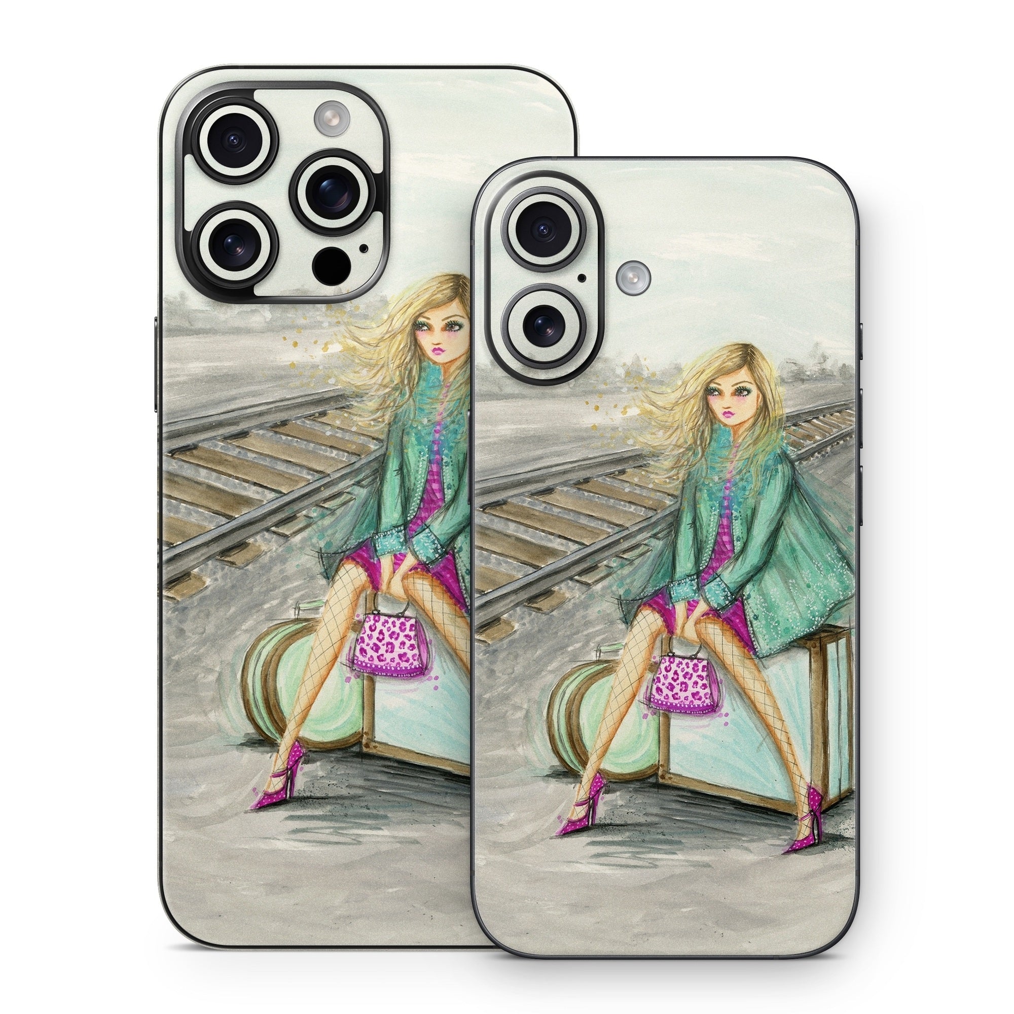 Lulu Waiting by the Train Tracks - Apple iPhone 16 Skin